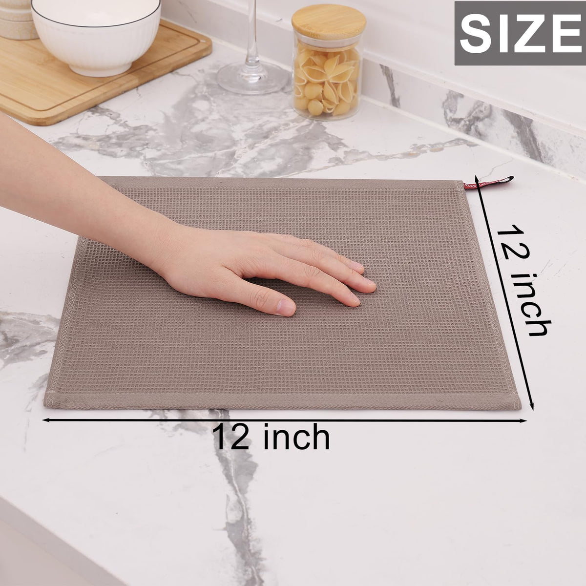 100% Cotton Waffle Weave Dish Cloths (6 Count)