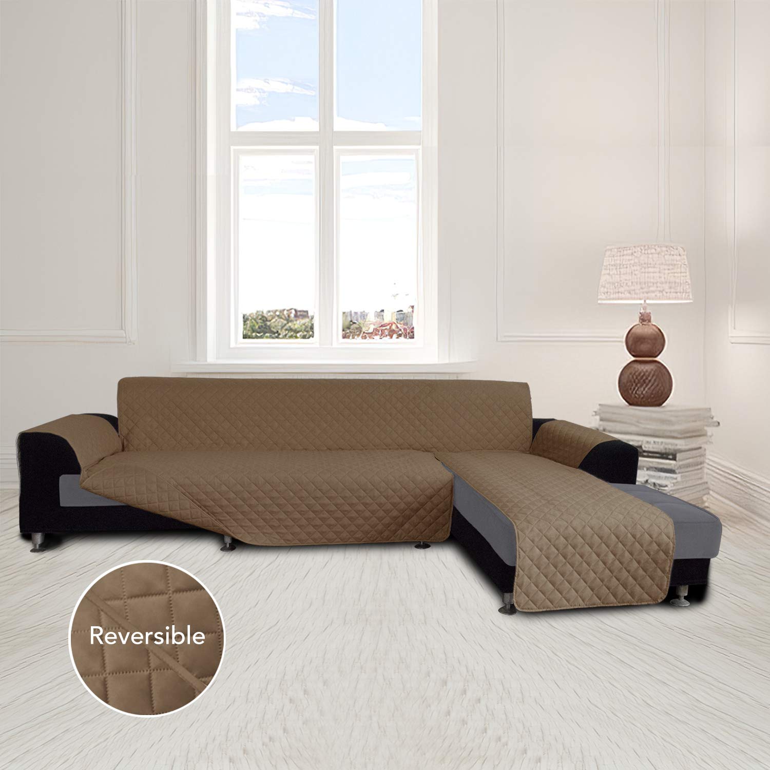 Reversible L Shape Sectional Couch Cover