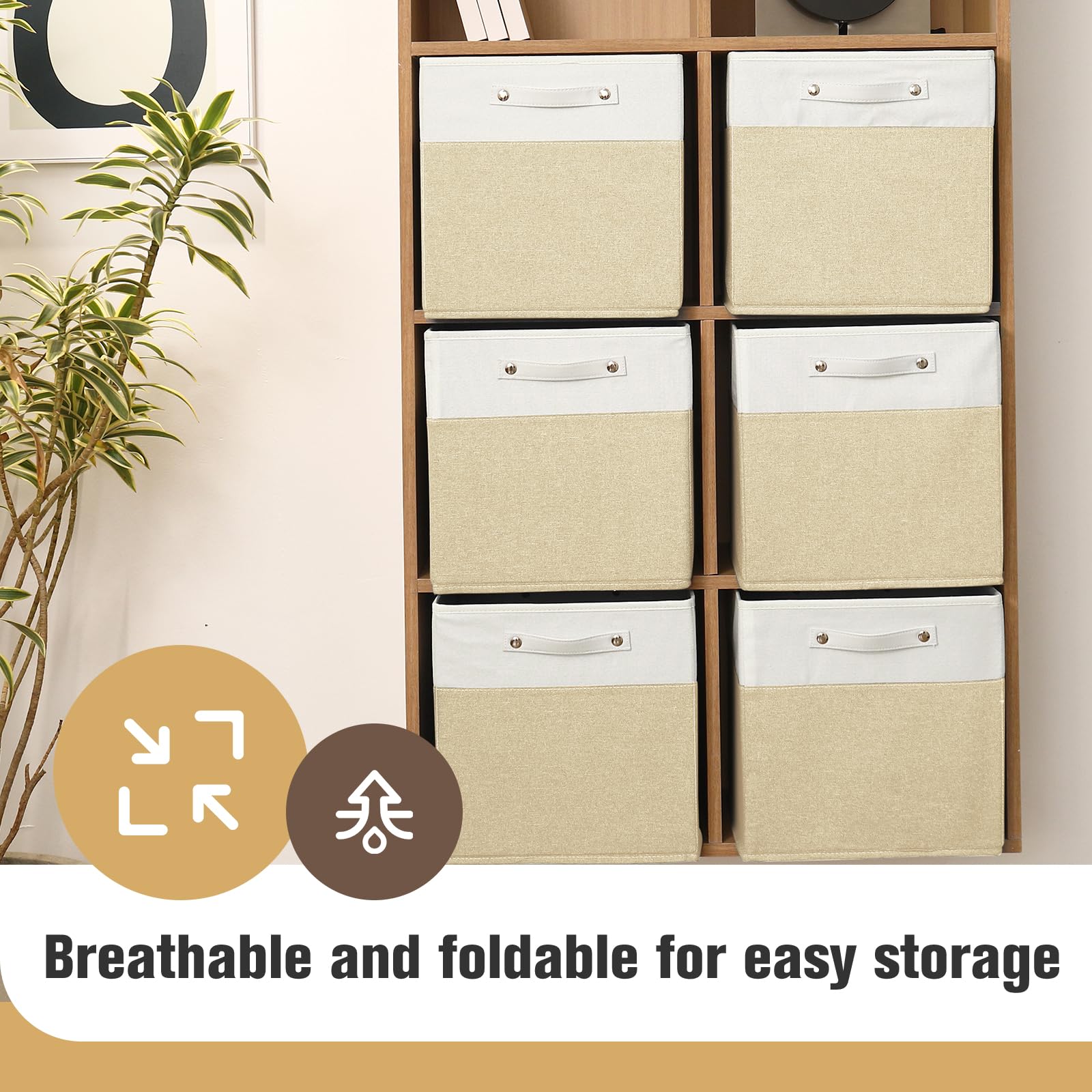 13x13x13 Storage Cube Bins 6 Pack