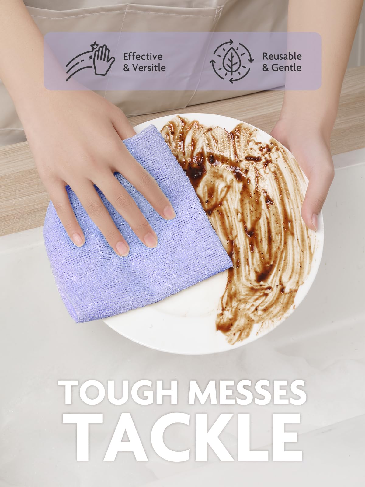 Microfiber Cleaning Cloth Roll (40 Count)