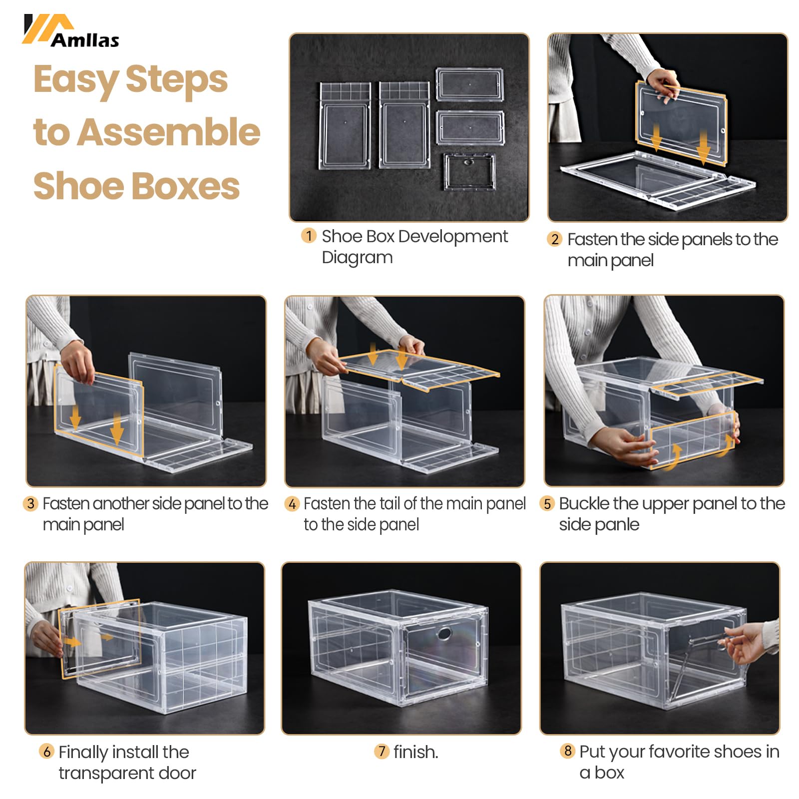 12 Pack Clear Shoe Storage (12 Count)