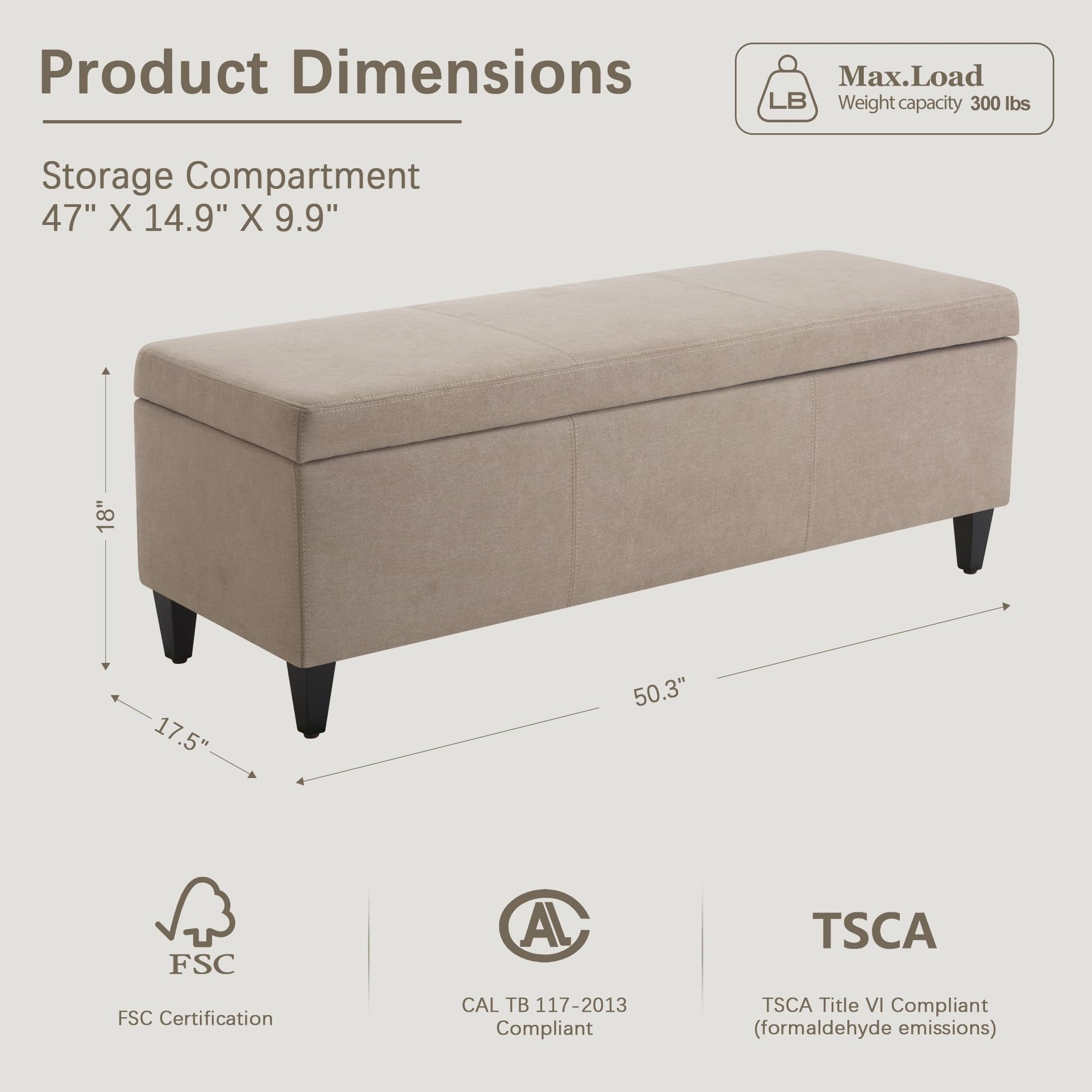 Storage Ottoman Bench