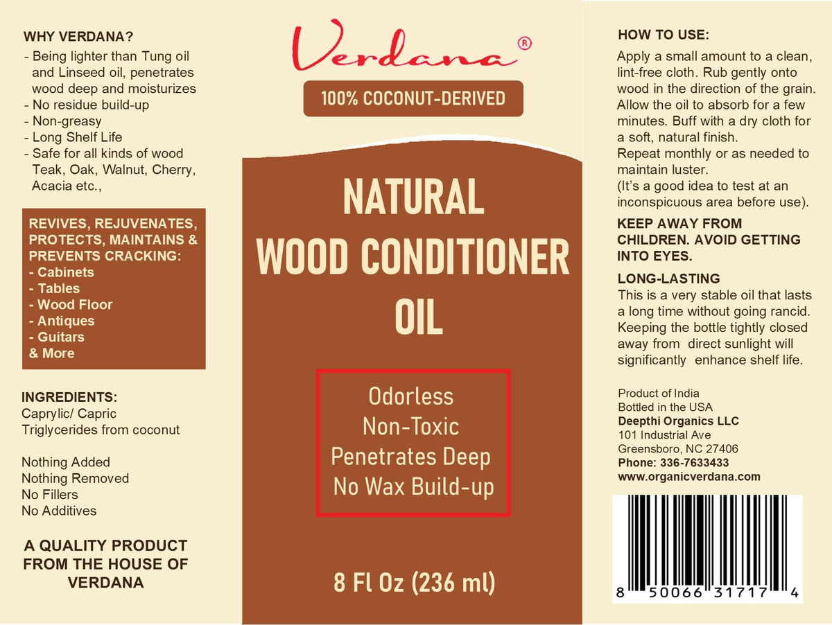 Natural Wood Conditioner Oil (8 Fl Oz) - ModHome Supplies