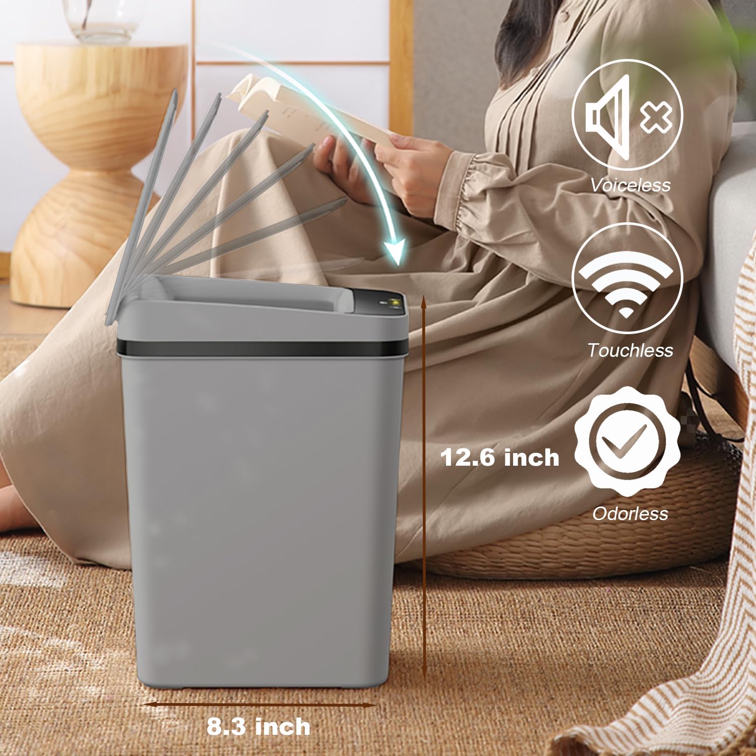 2.5 Gallon Motion Sensor Trash Can