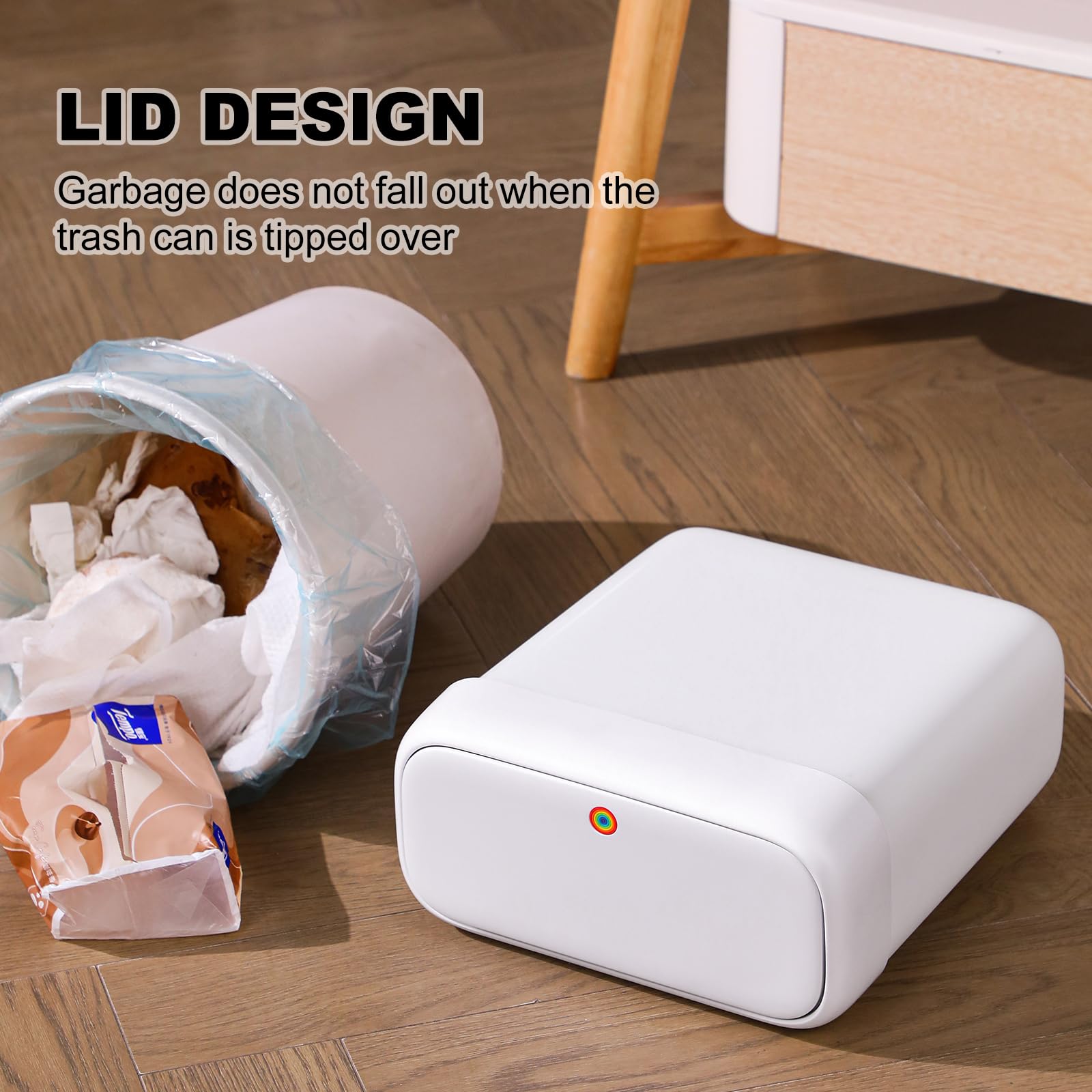 Bathroom Small Trash Can with Lid