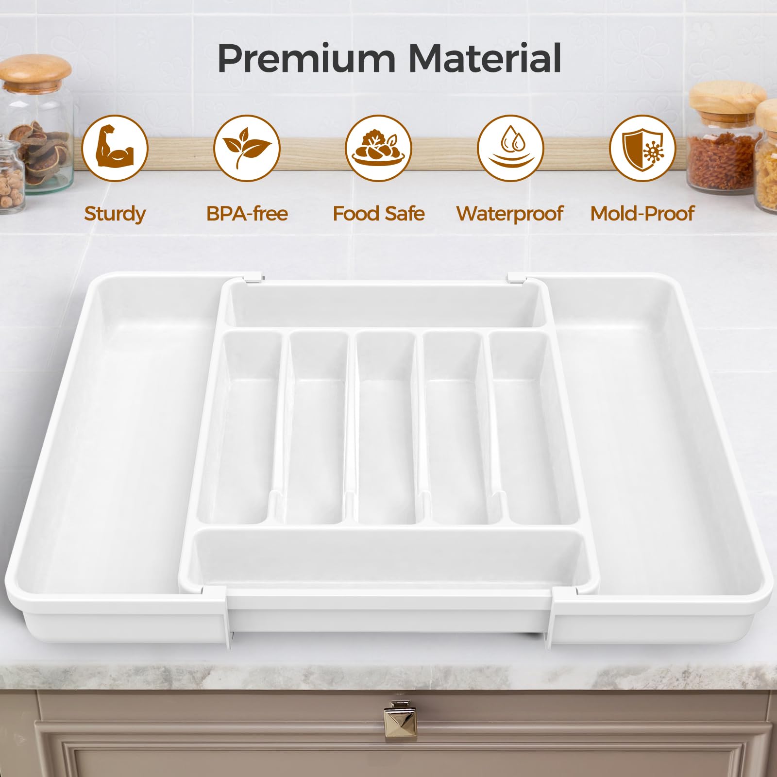 Extra Large Expandable Silverware Organizer