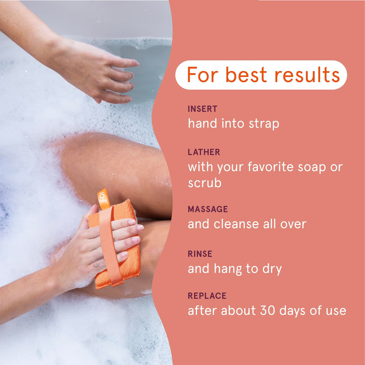Bath and Body Exfoliating Body Scrubber (3 Count)