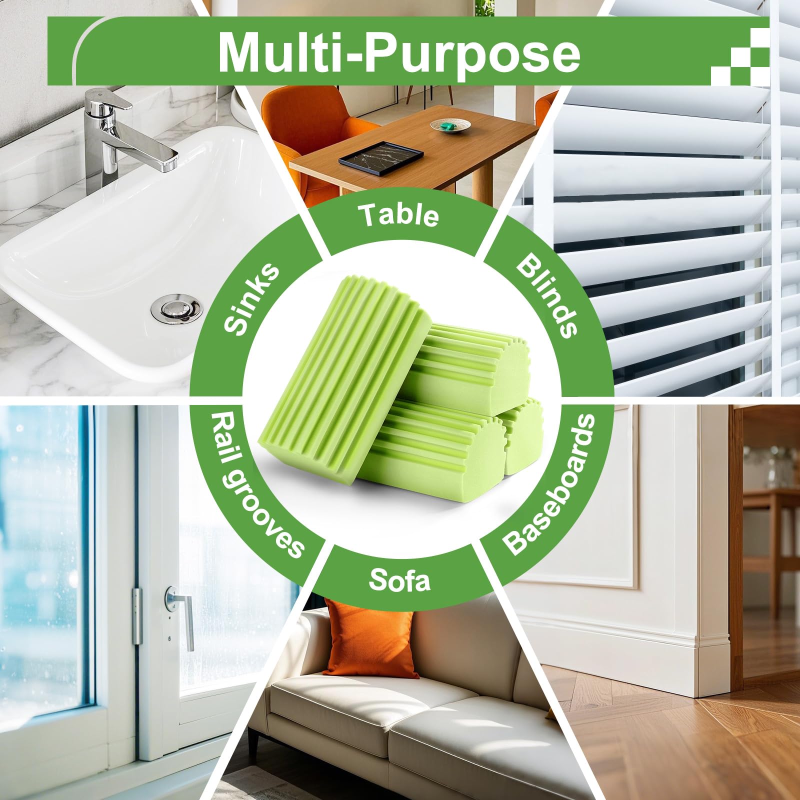 Damp Clean Duster Sponge (4 Count)
