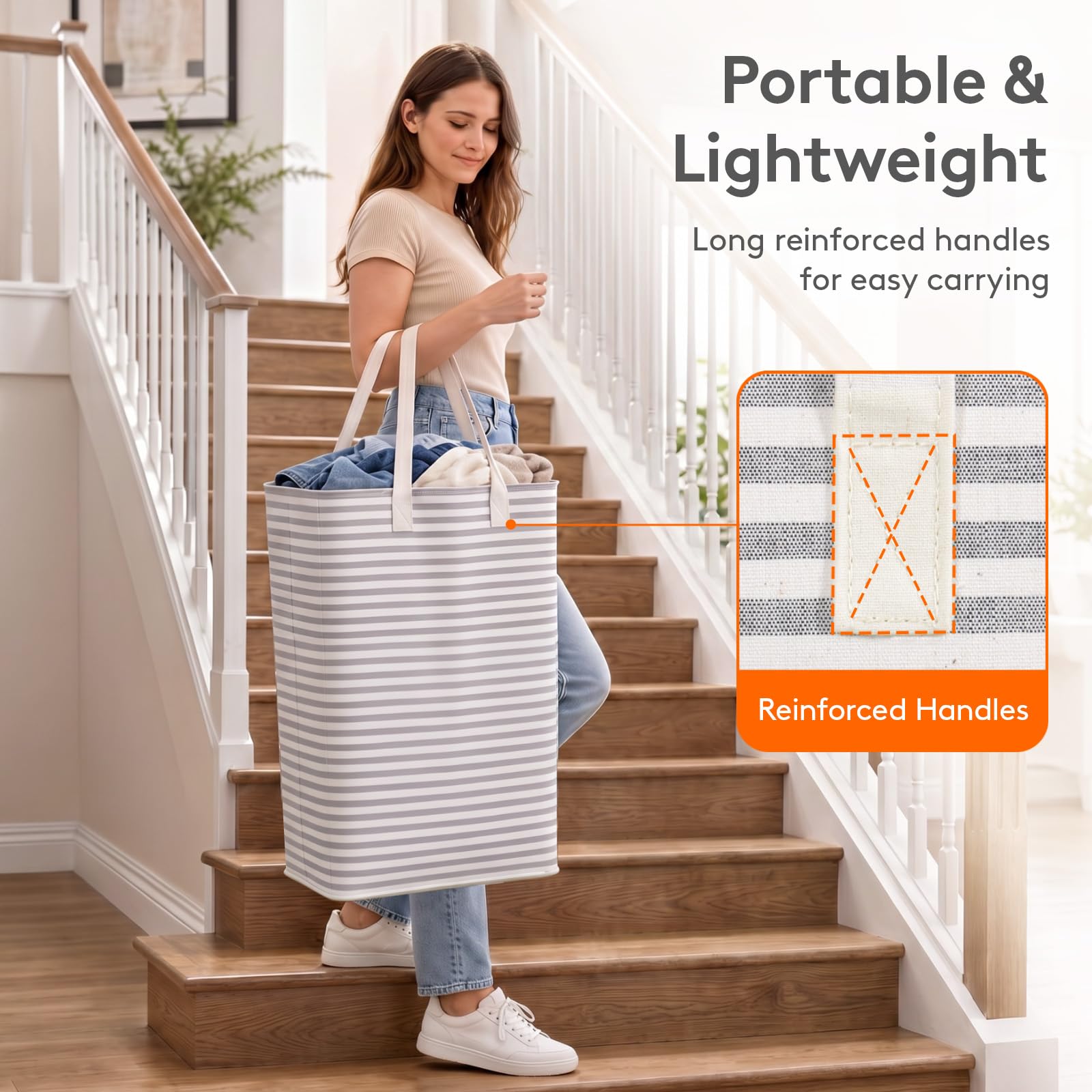 2 Pack Laundry Basket 80L Each (2 Count)