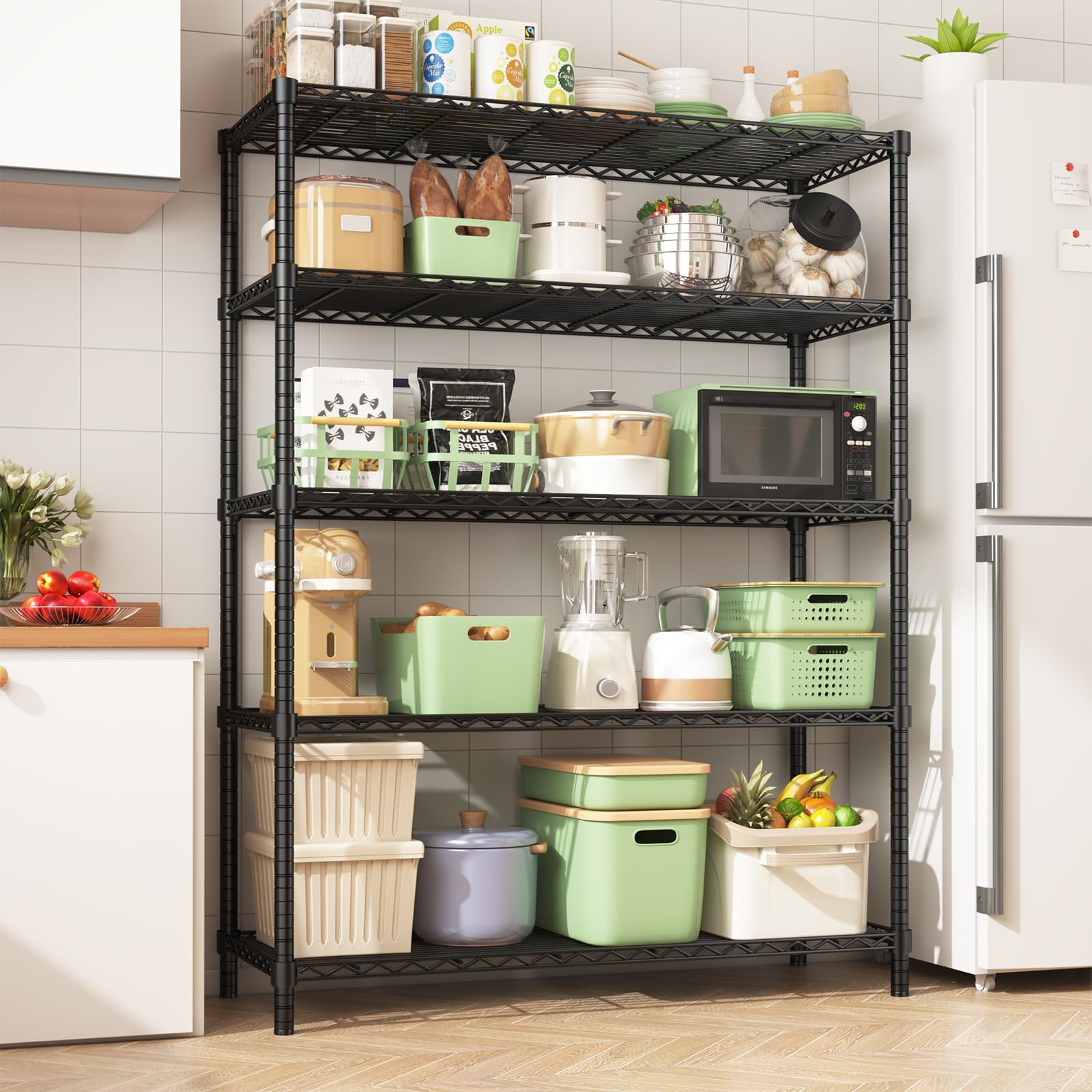 45" W x 20" D x 72" H Heavy Duty Wire Shelving Unit