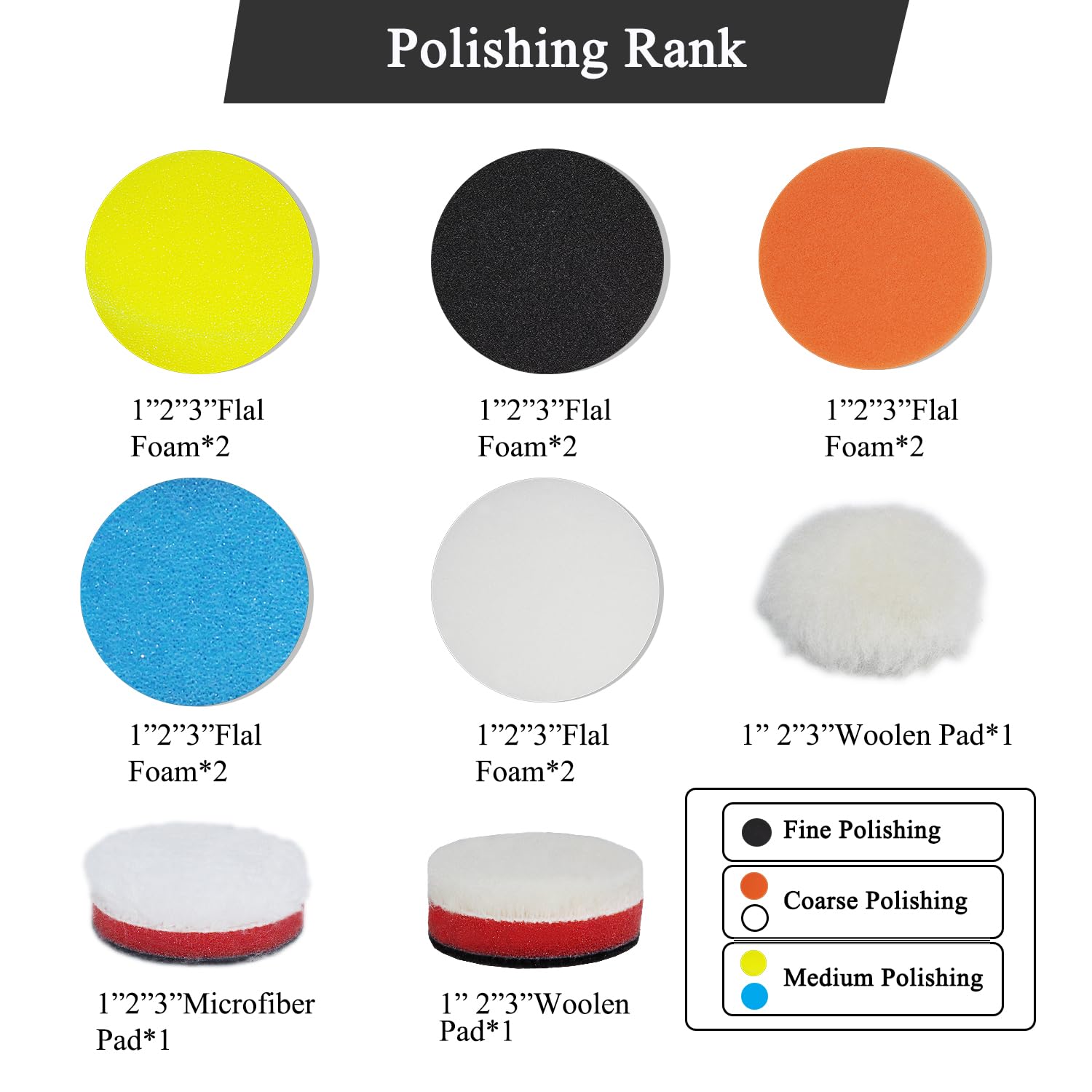 Car Foam Polishing Buffing Kit (44 Count)