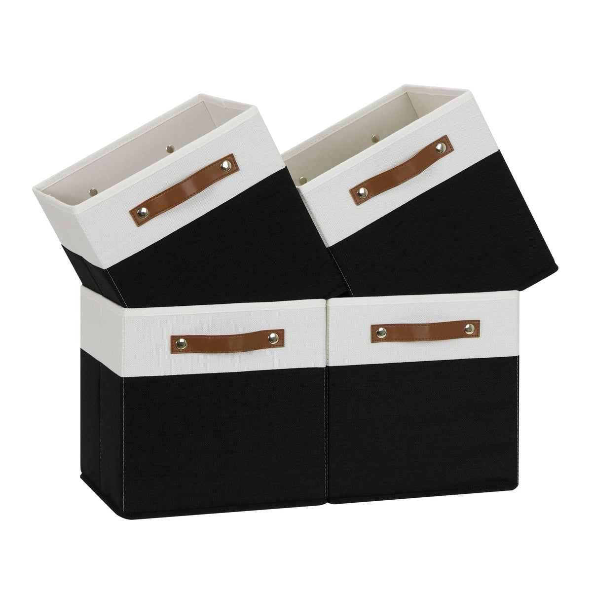 11 inch Cube Storage Bin 4 Pack Fabric Storage Cubes for Home