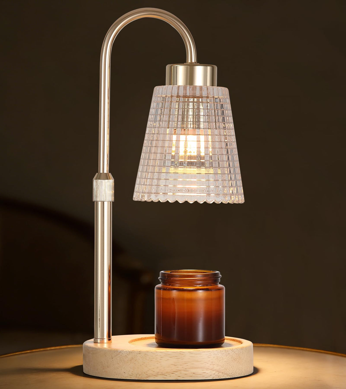 Gold Candle Warmer Lamp with Timer and Dimmer