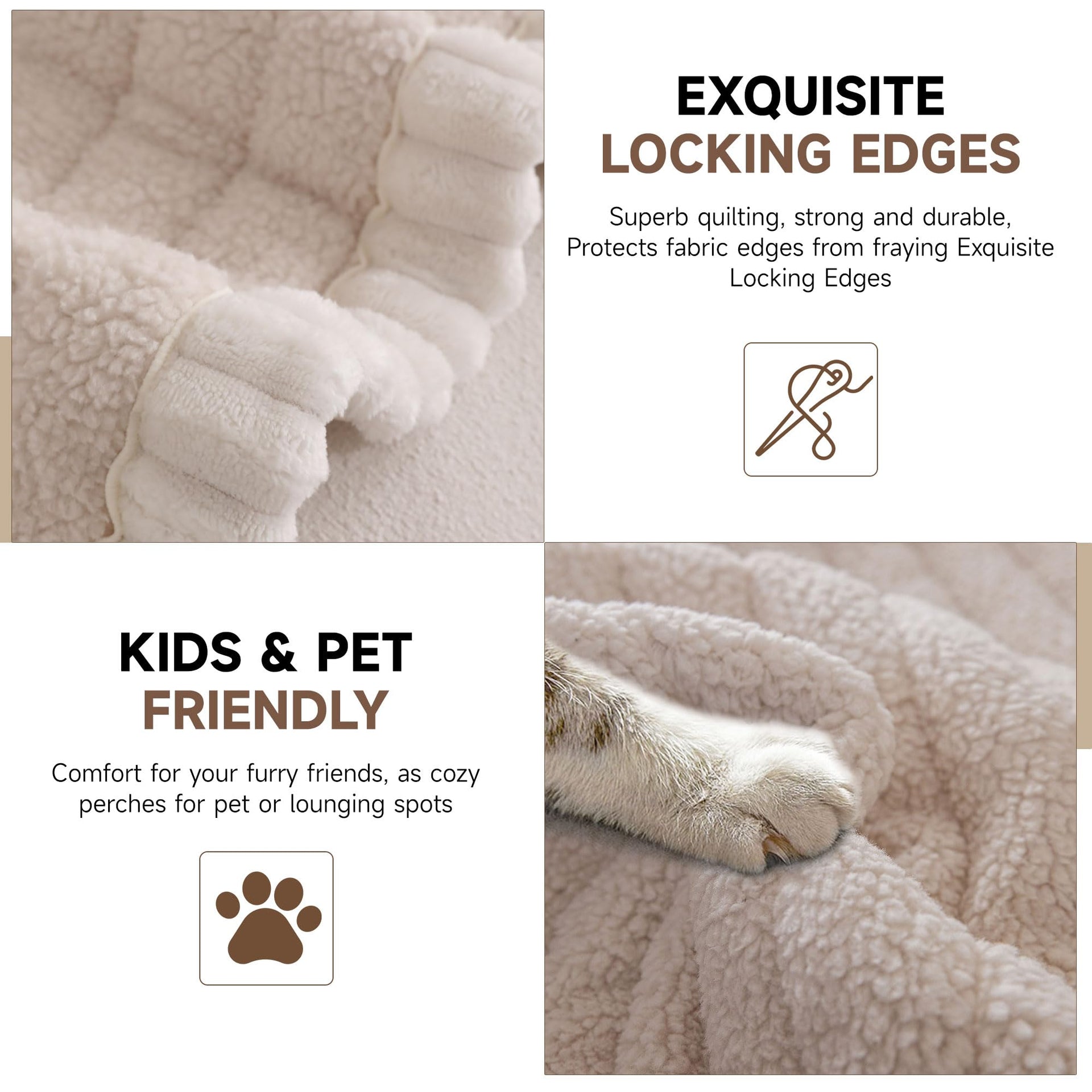 Sofa Covers for 3 Cushion Couch Washable (3 Count)