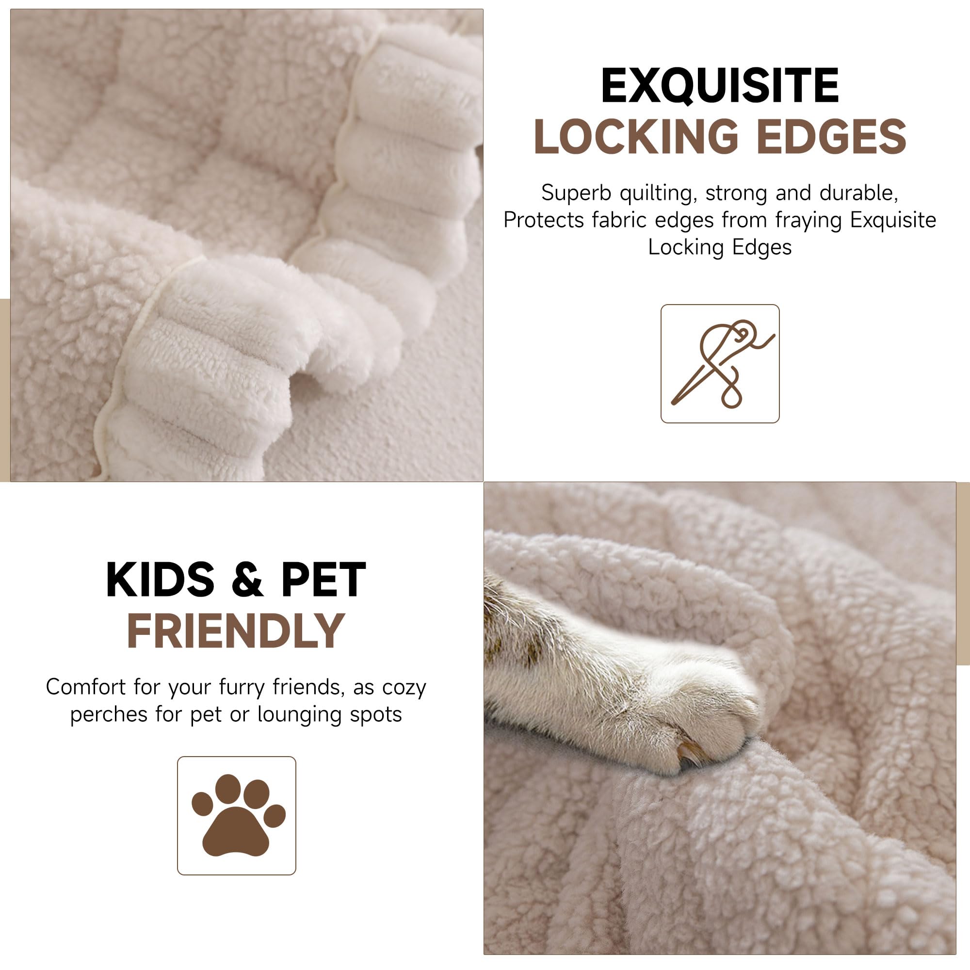 Sofa Covers for 3 Cushion Couch Washable (3 Count)