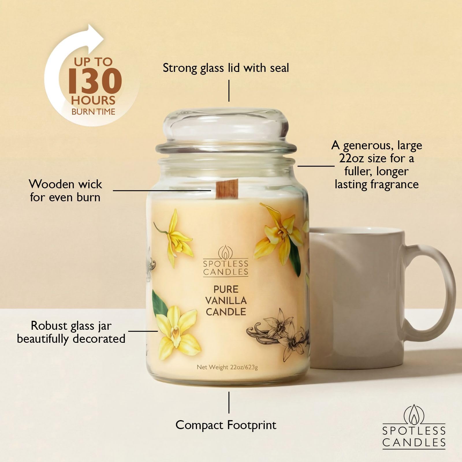 Vanilla Candle 22oz