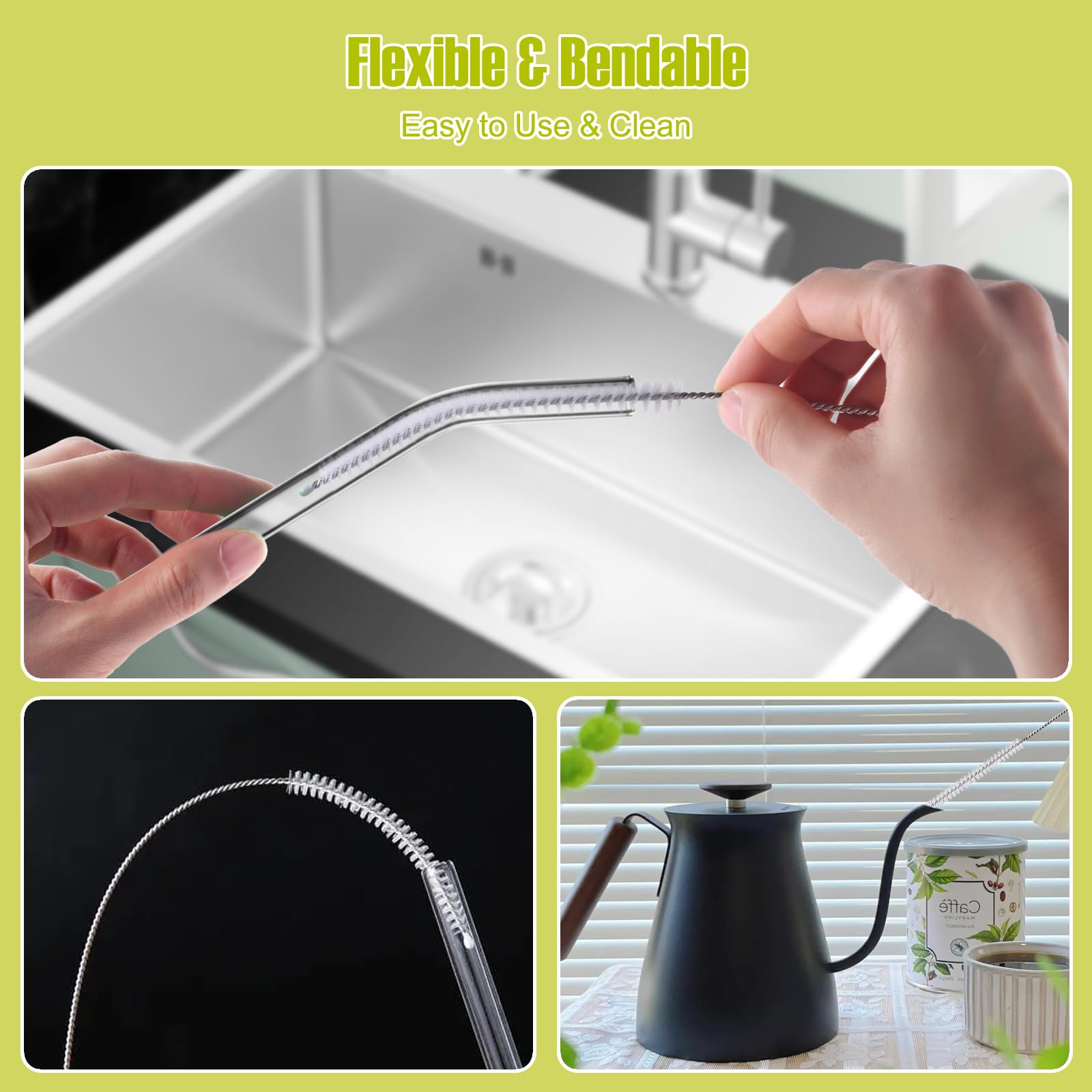 Reusable Straw Cleaner Brush Set (8 Count)