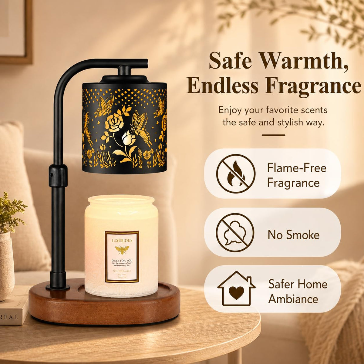 Butterfly Candle Warmer Lamp Birthday Gifts for Women Mom