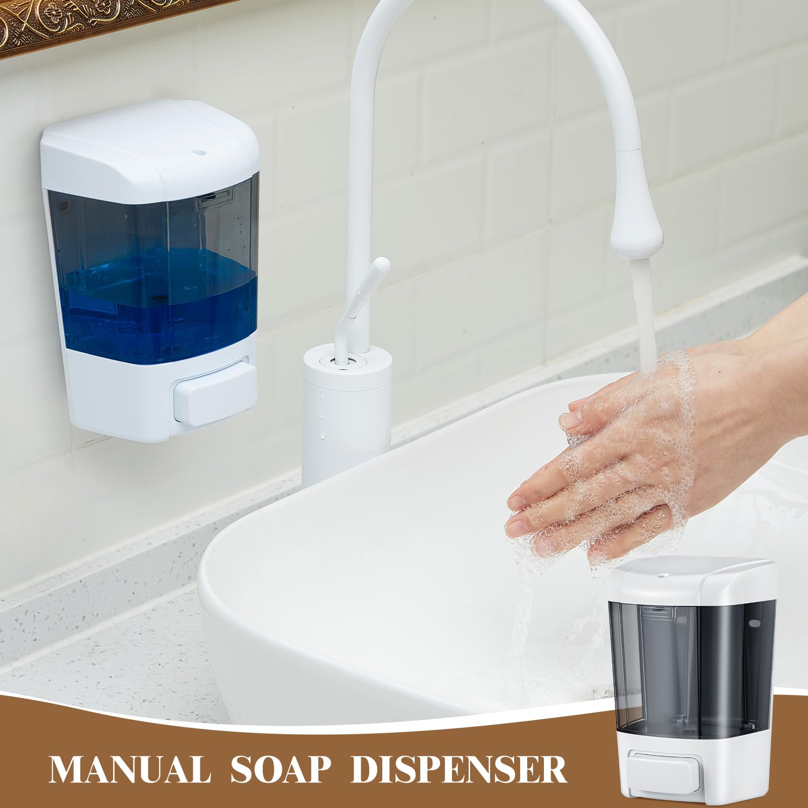 6 Pcs Wall Mounted Soap Dispenser (6 Count)