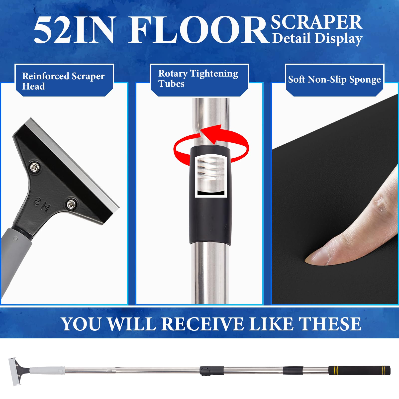 Floor Scraper Heavy Duty Long Handle