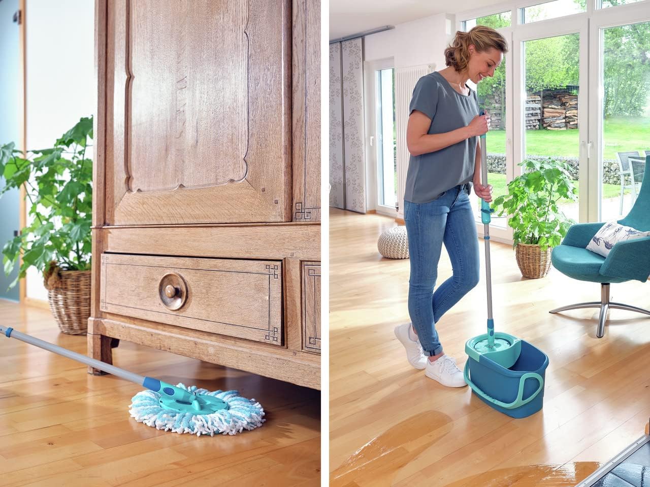 Clean Twist Disc Mop Ergo Mop and Bucket
