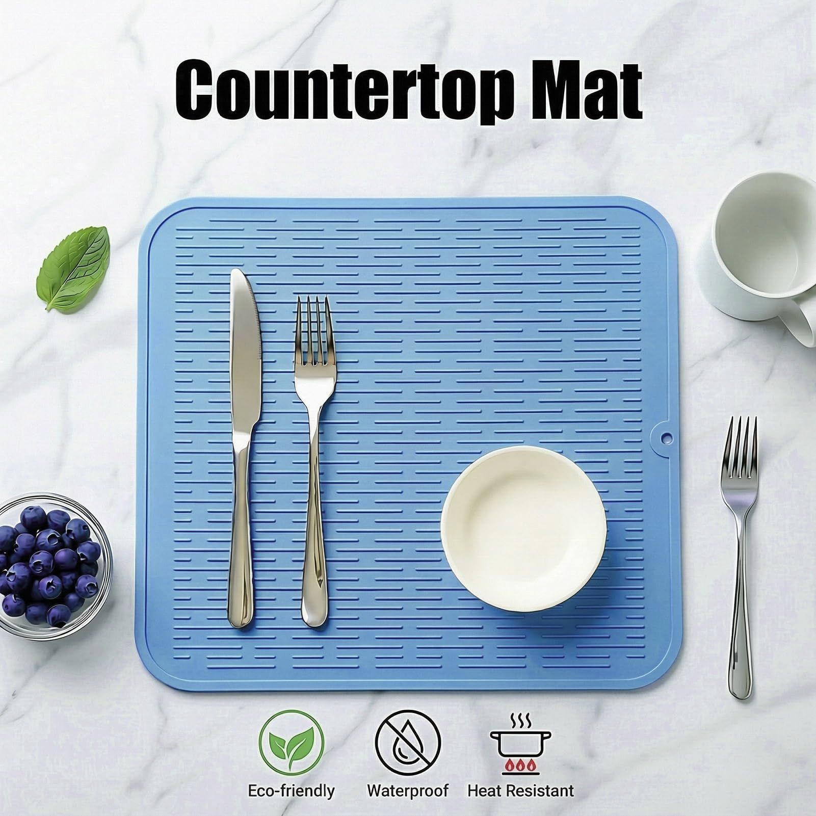Silicone Dish Drying Mat for Multiple Usage