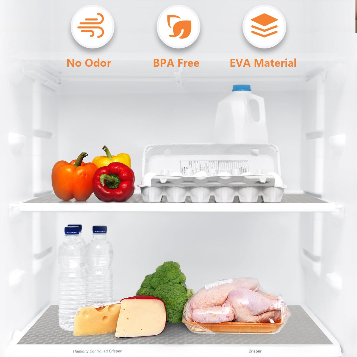 Shelf Liners for Kitchen Cabinets Non Adhensive Grey 23.6"× 393.7"