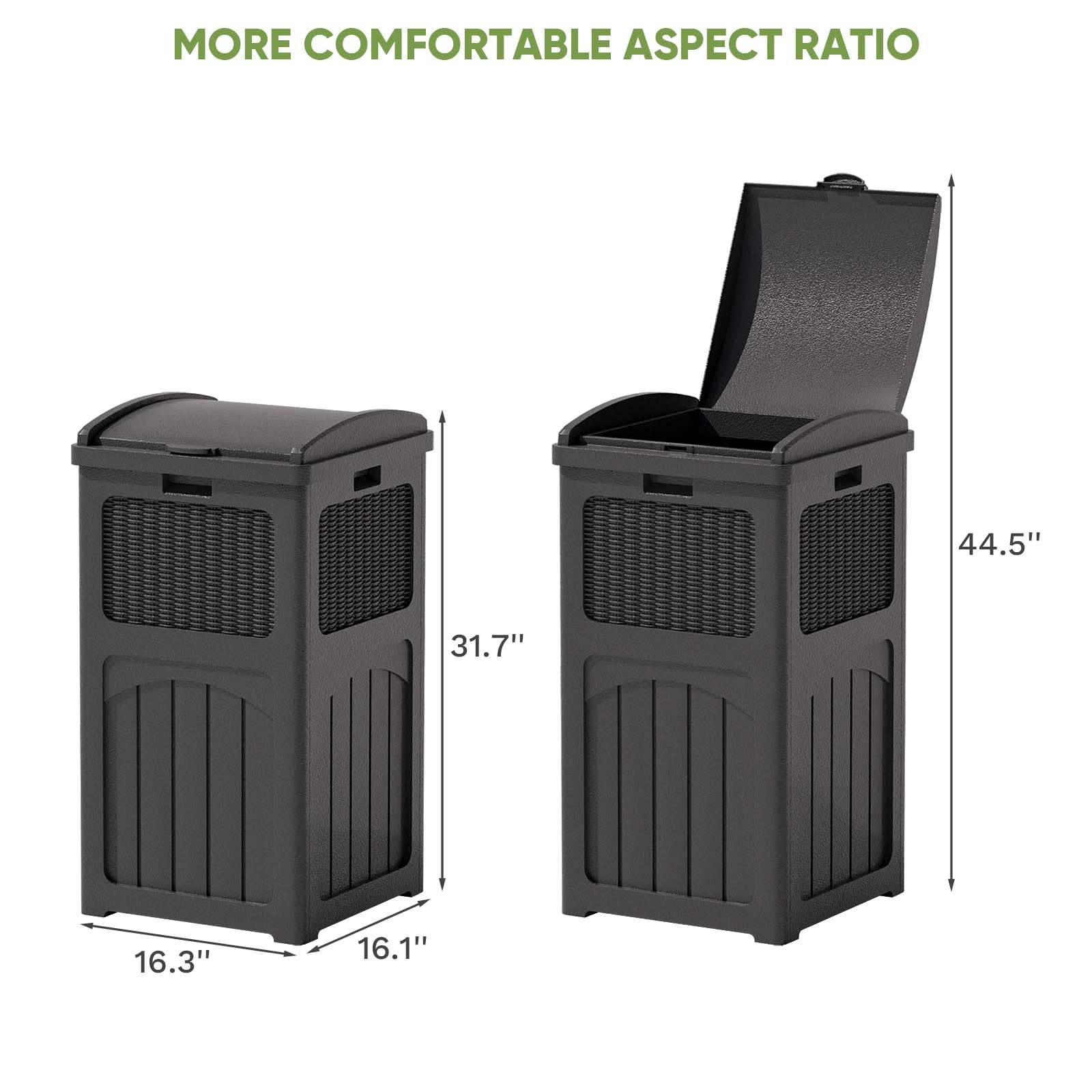 36 Gallon Outdoor Trash Can (2 Count)