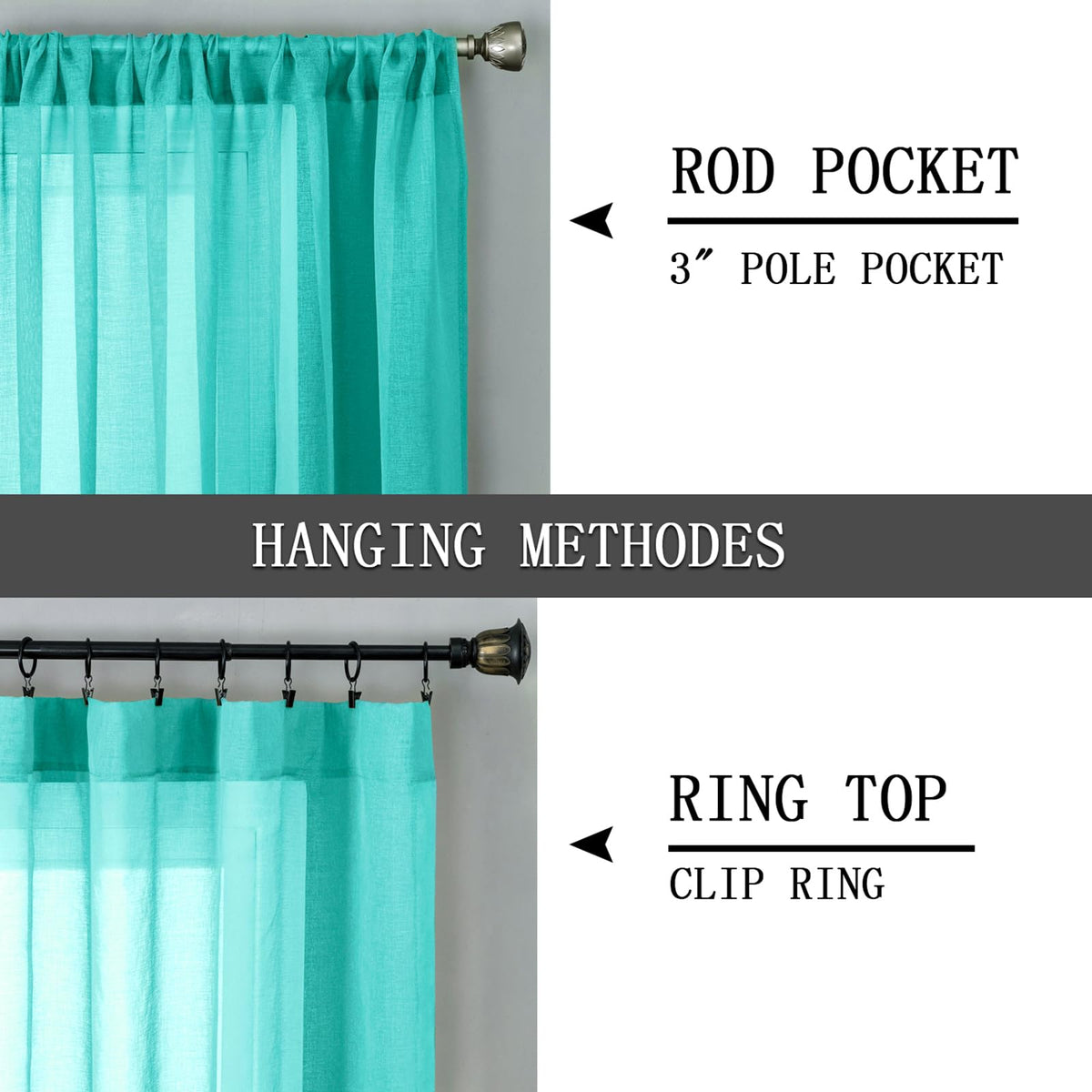 Sheer Tier Curtains Kitchen Linen Textured Half Curtain Sheers Light Filtering Rod Pocket Voile Bathroom Short Curtains for Farmhouse (2 Count)