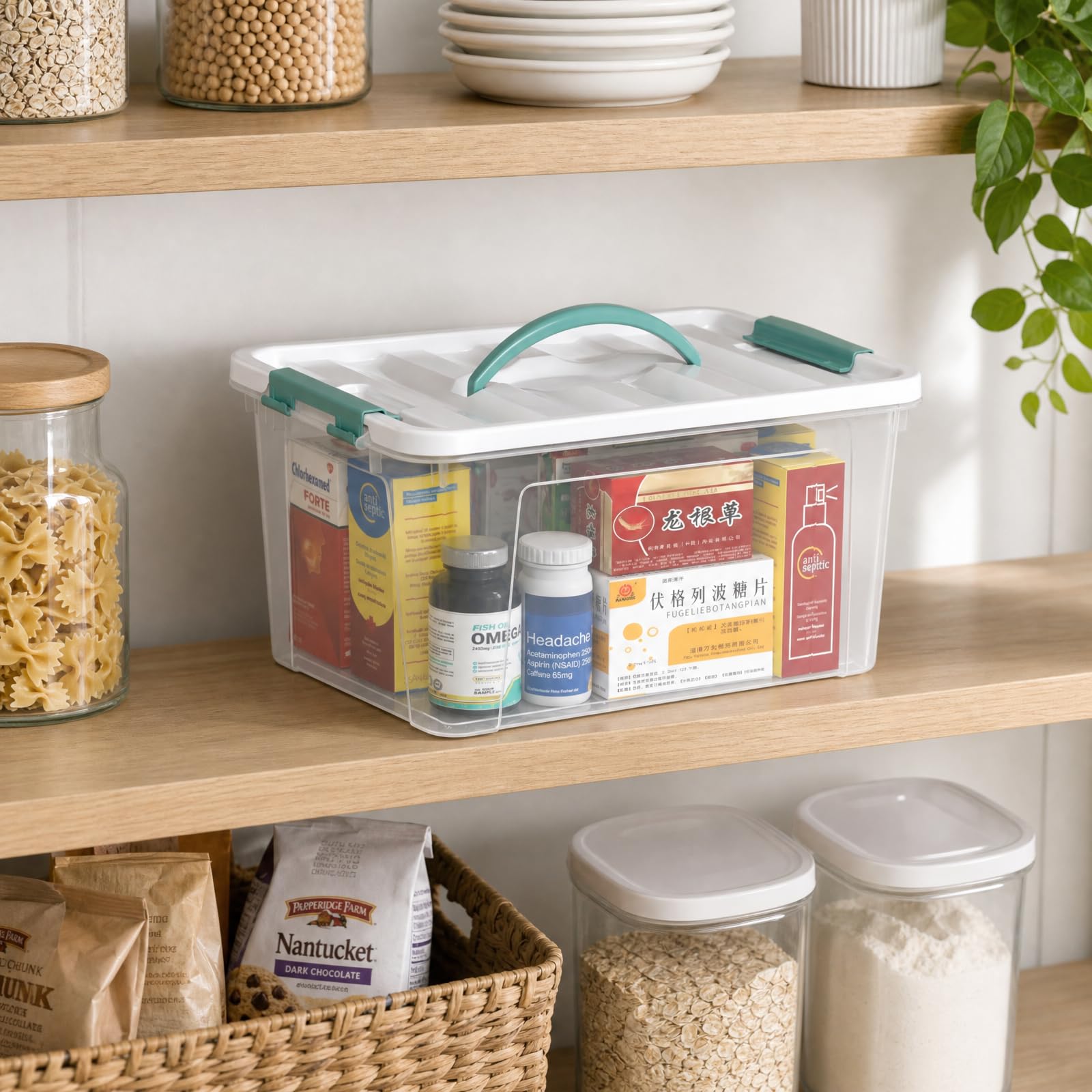 14 Qt Clear Storage Bin with Lid