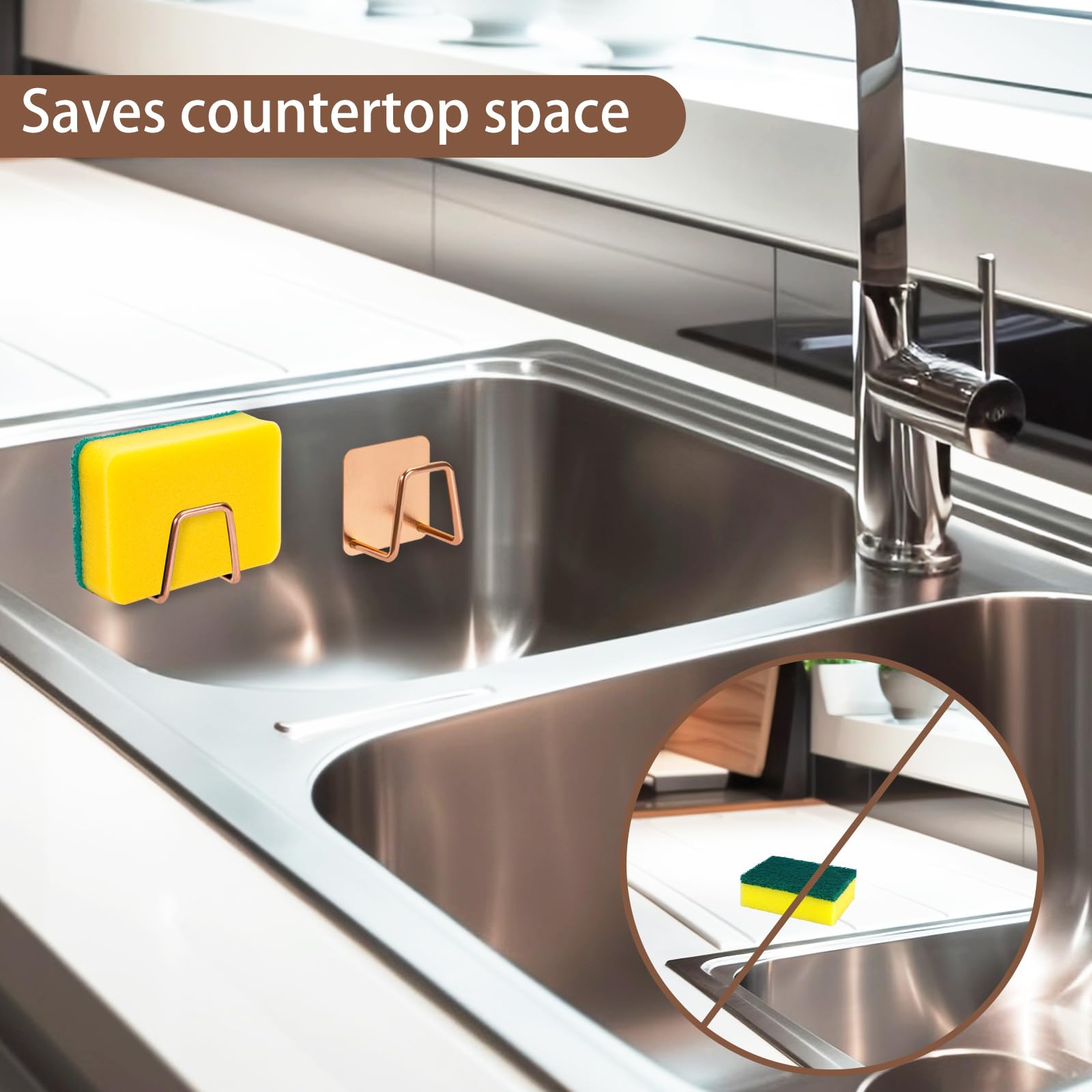 2 Pcs Sponges Holder Sink Caddy for Kitchen Accessories (2 Count)
