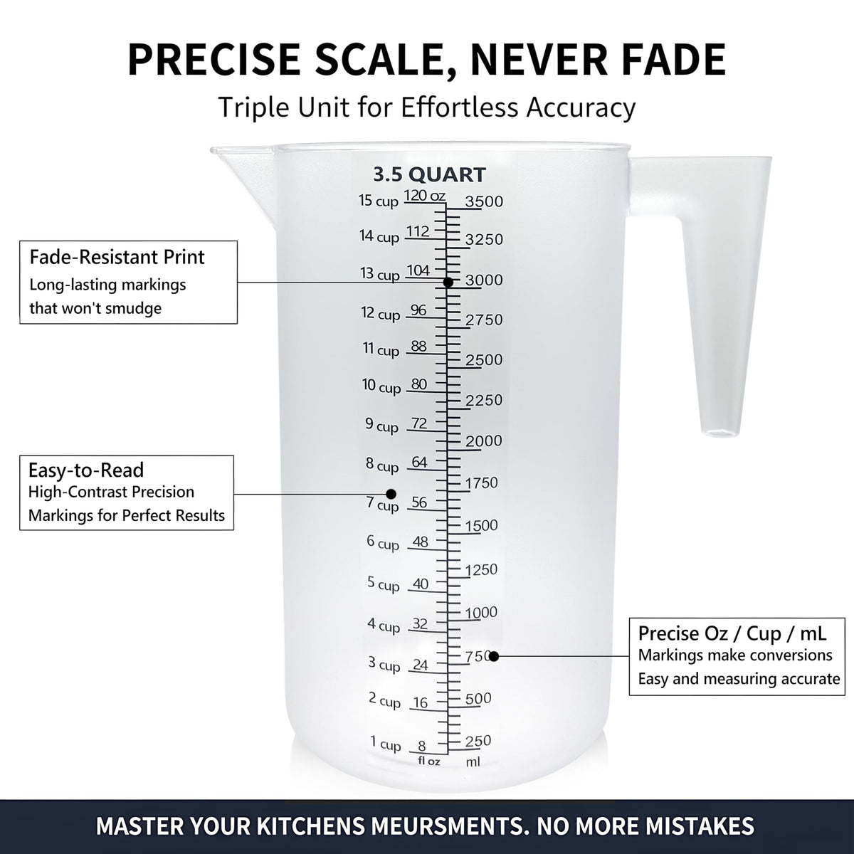 120oz Plastic Measuring Pitcher