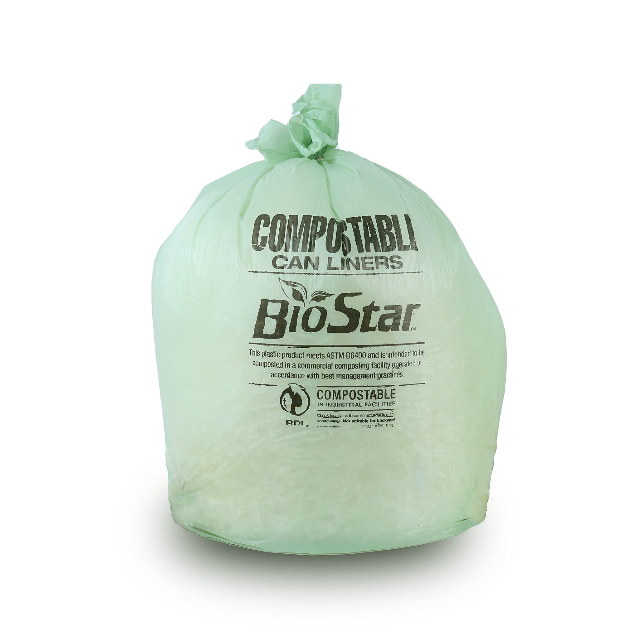 12 16 Gallon Compostable Trash Bags │ 1Mil │ Green Tint Garbage Can Liners │ 24” x 33” (100 Count)