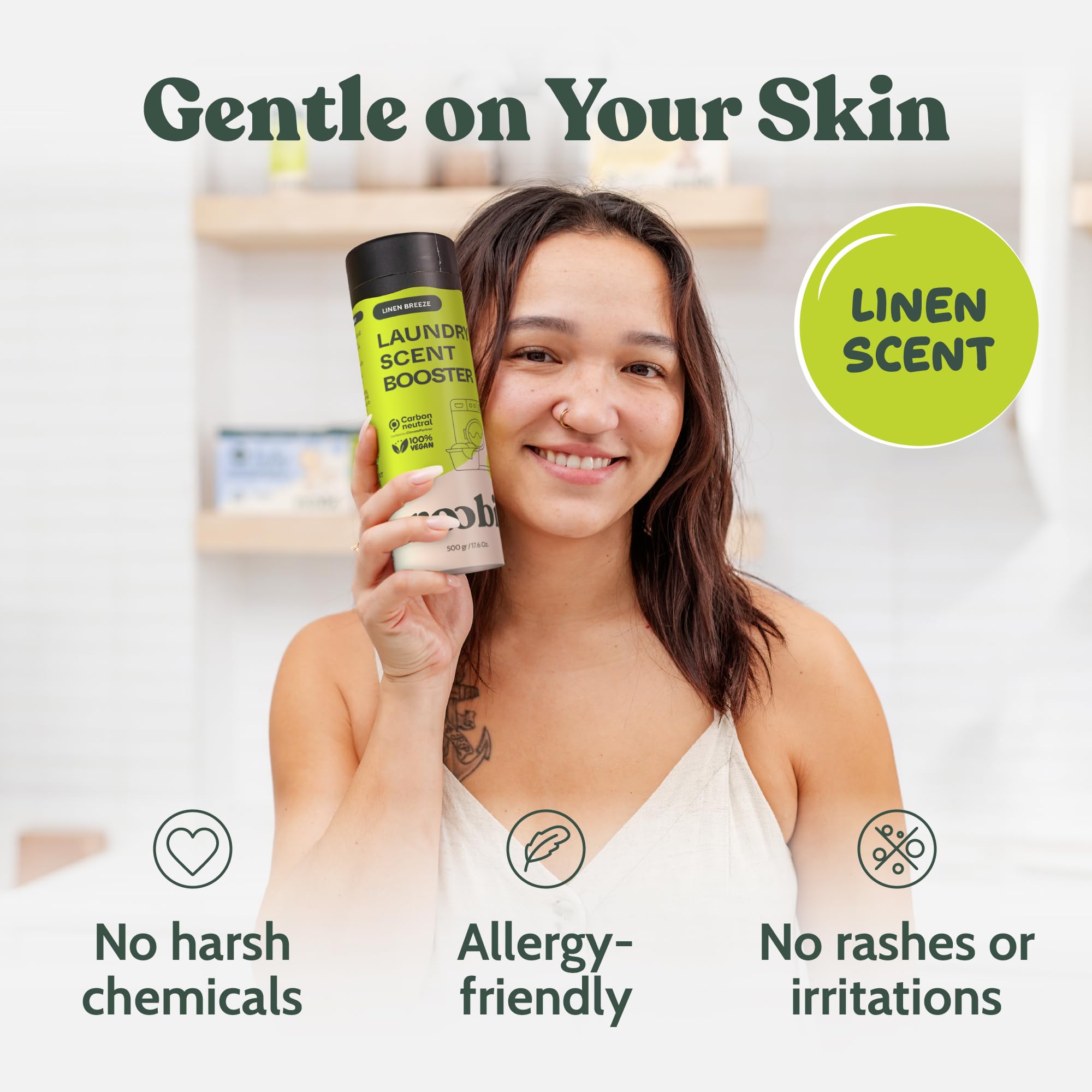 Sustainable Laundry Scent Booster Beads. Linen Breeze Fragrance (17.6 Ounce)