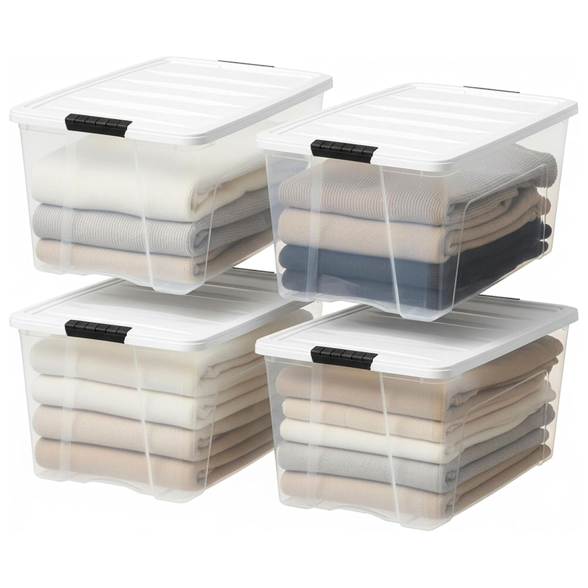 72 Qt Storage Bins with Lids (8 Count)