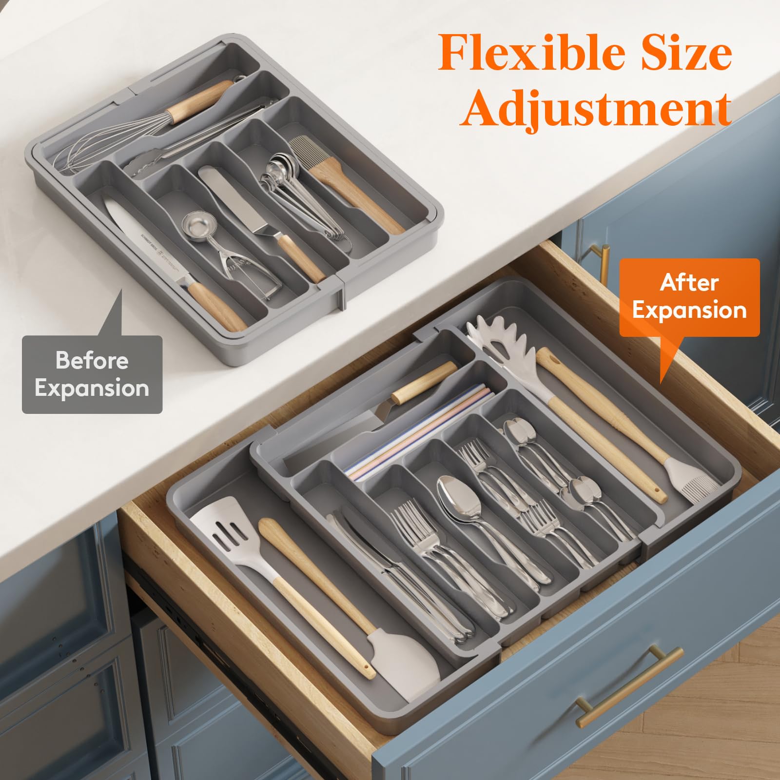 Utensil Organizer for Kitchen Drawer