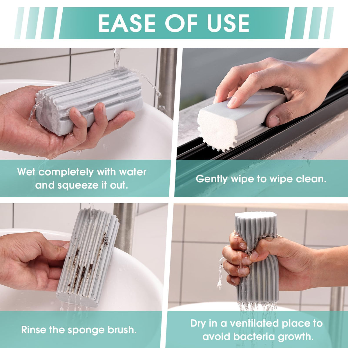 8 Pack Damp Dusting Sponge Duster (8 Count)