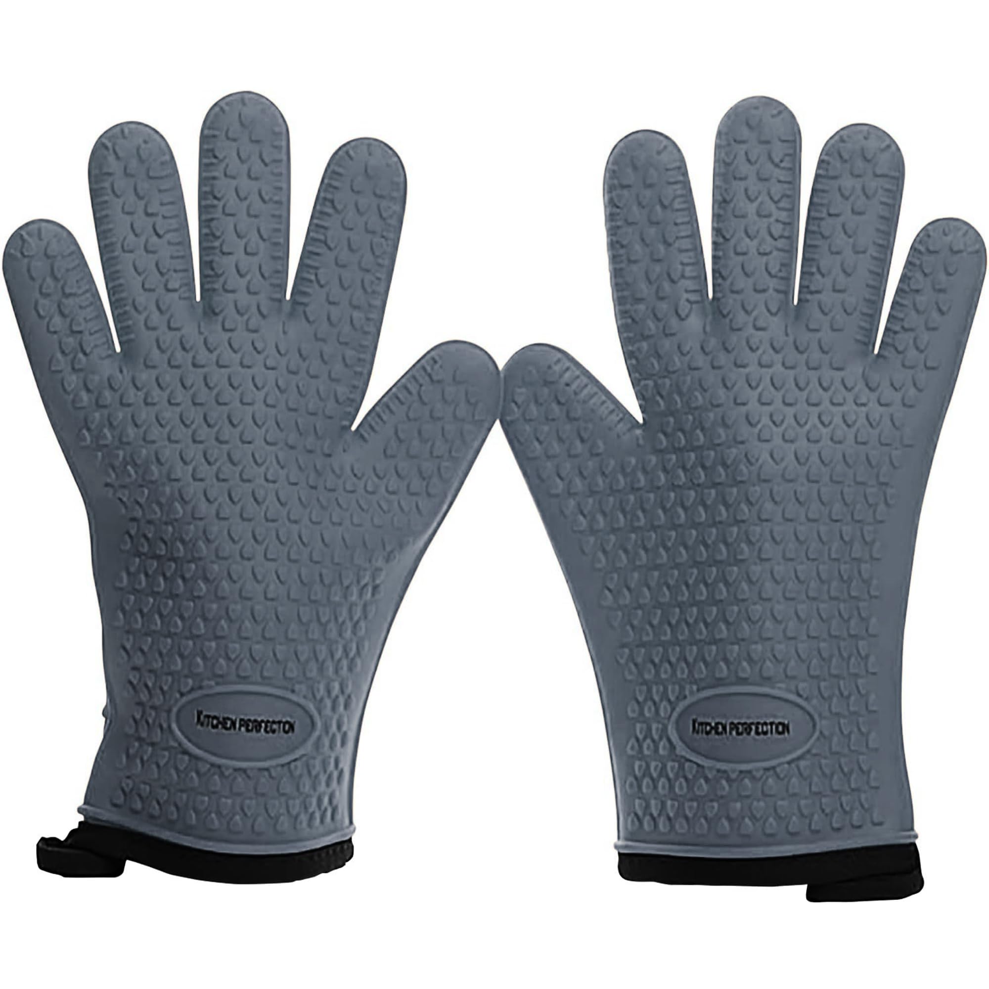 XL Silicone Smoker BBQ Gloves Heat Resistant Oven Mitts (2 Count)