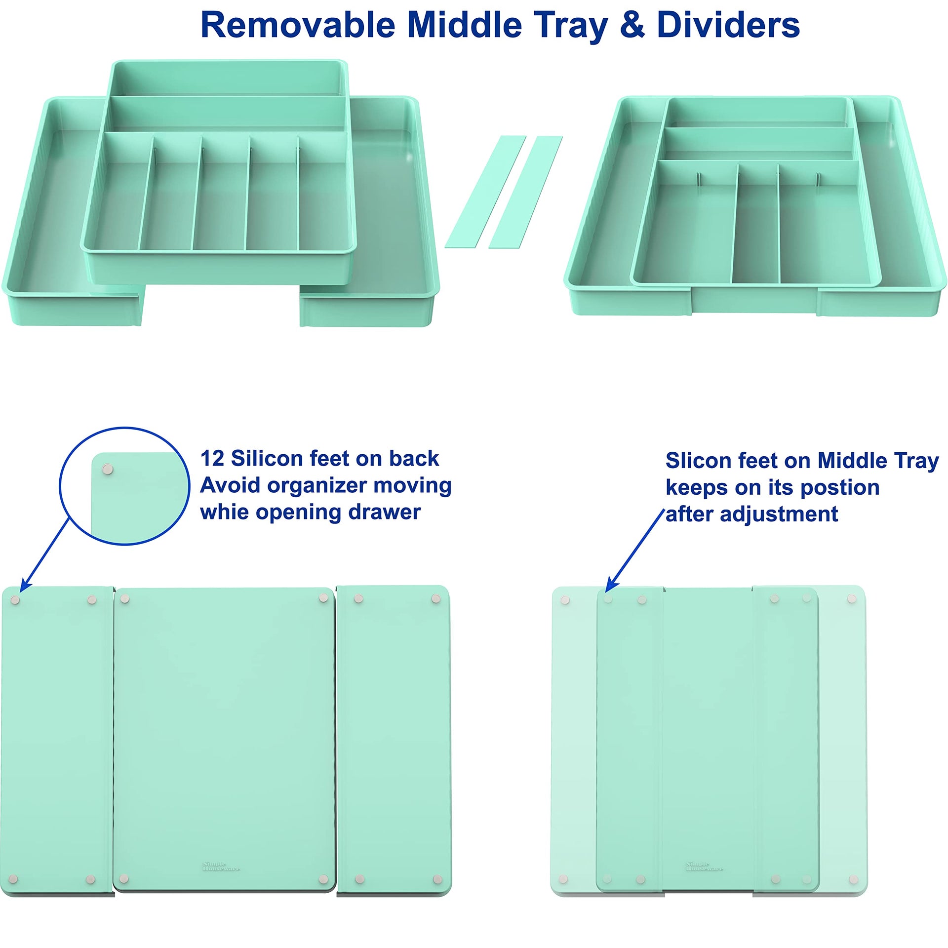 Expandable Kitchen Drawer Flatware Organizer