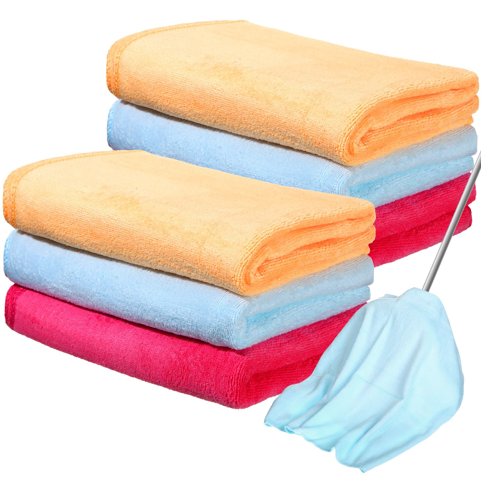 6 Pcs Extra Large Microfiber Cleaning Cloth 30" x 20" Washable Reusable Microfiber Towel Streak Free Lint Free Cloth for Cleaning Home Glass Office Window Bathrooms (6 Count)