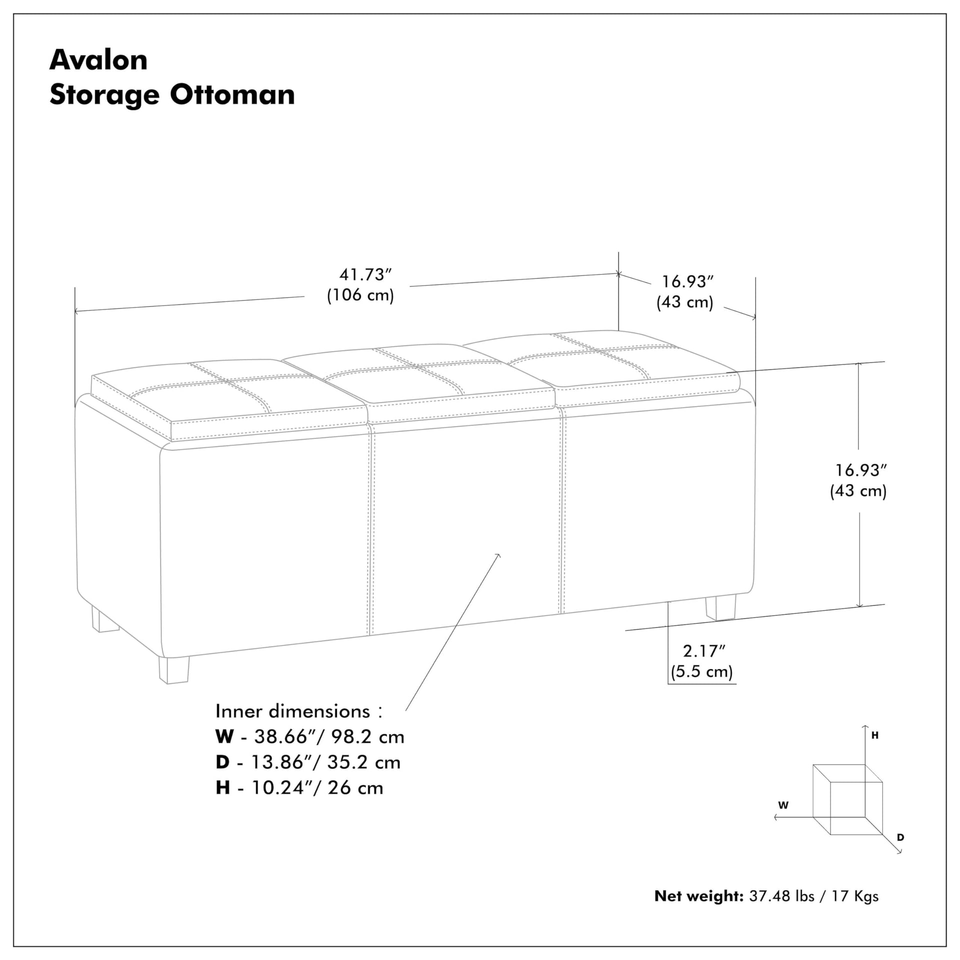 Avalon Storage Ottoman