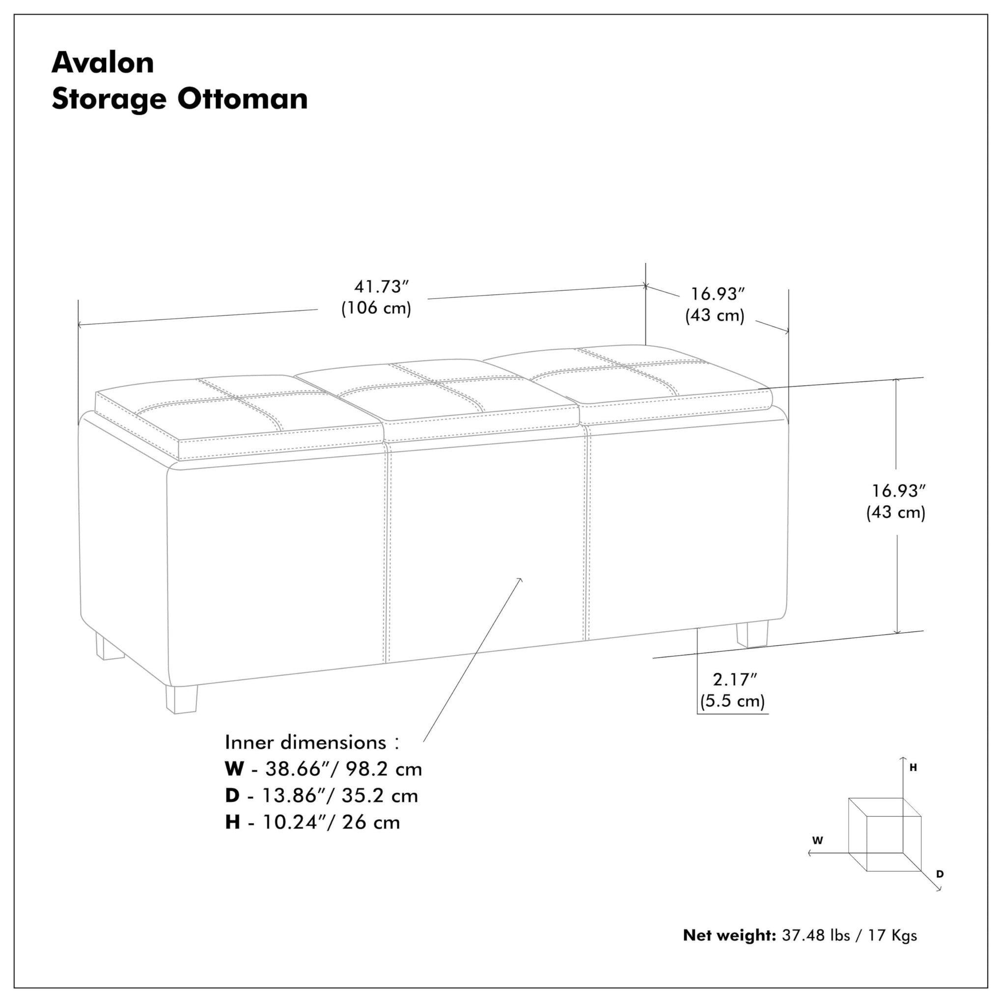 Avalon Storage Ottoman