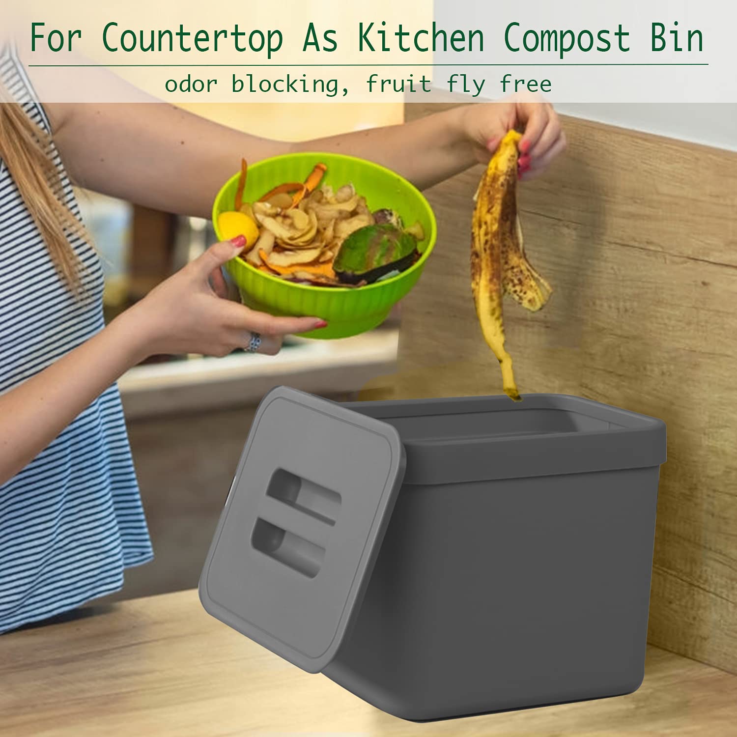 Kitchen Trash Can with Lid