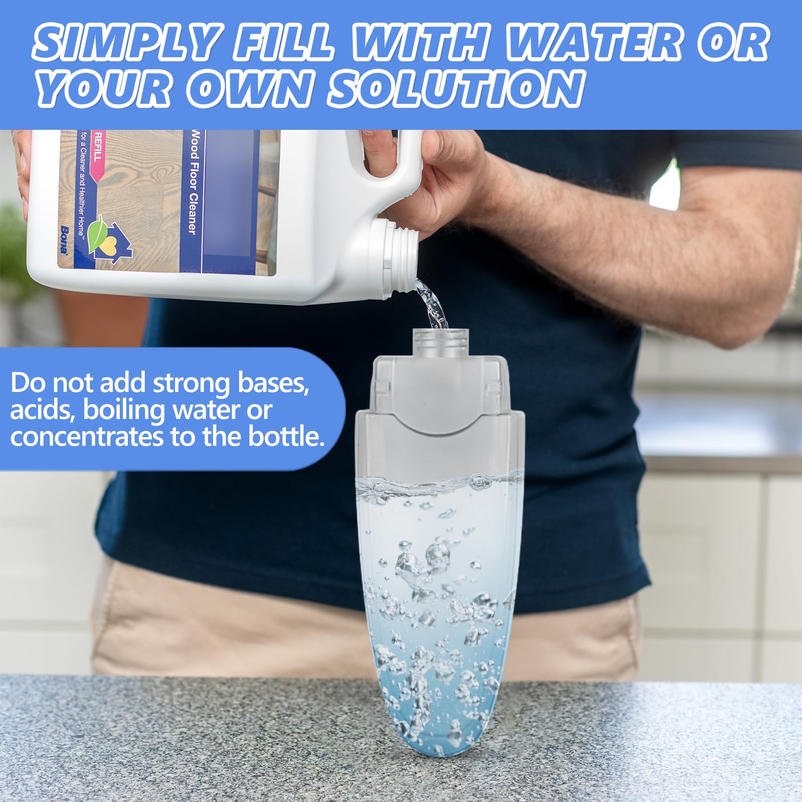 Microfiber Flat Mop with Sprayer