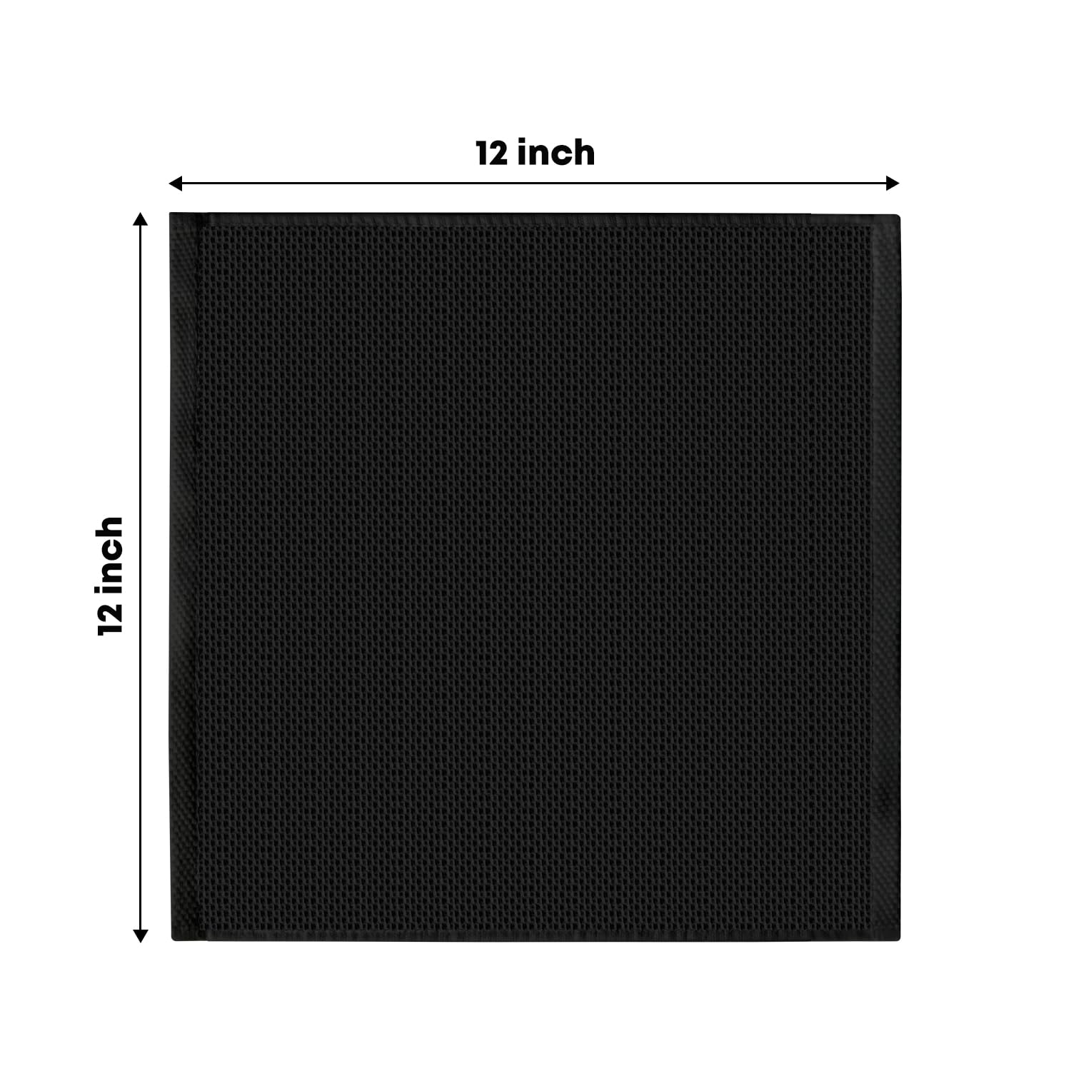100% Cotton Black Waffle Weave Kitchen Dish Cloths (6 Count)