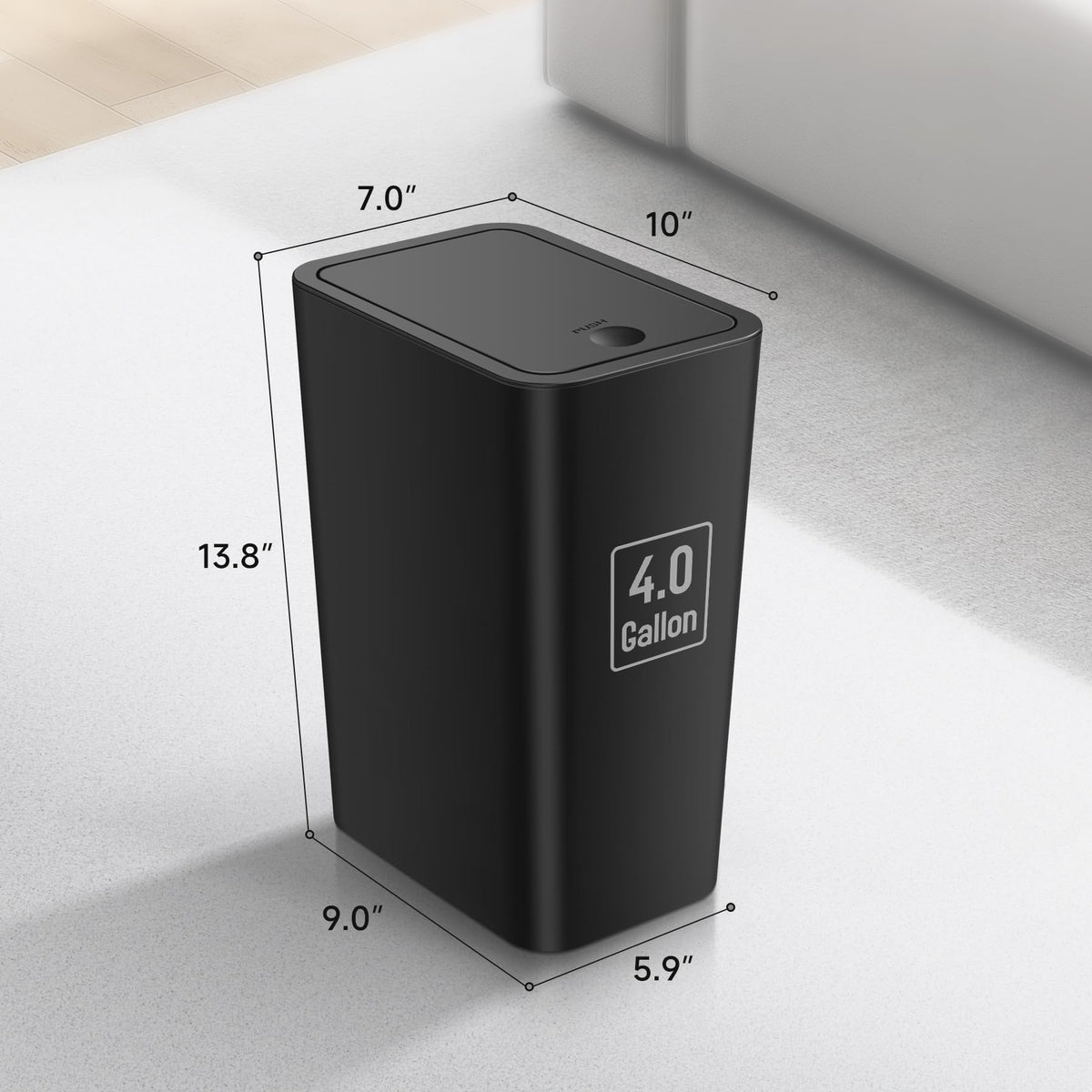 Bathroom Trash Can with Lid (2 Count)