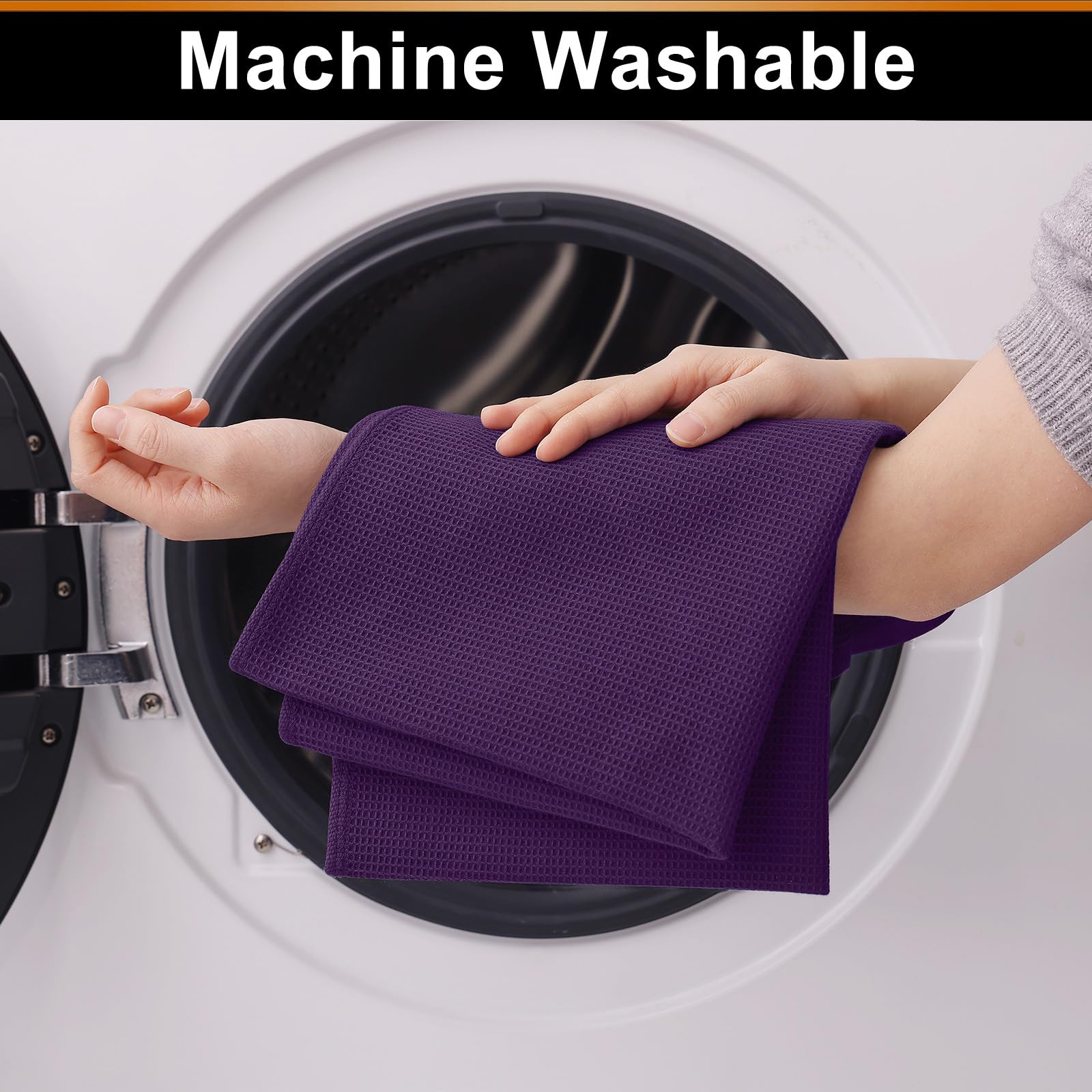 100% Cotton Waffle Weave Kitchen Towels (4 Count)