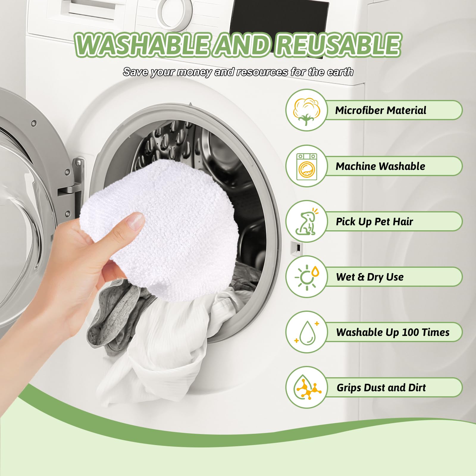 12Pack Microfiber Cloths for Handheld Steam Cleaner Compatible with Bissell Steam Shot (12 Count)