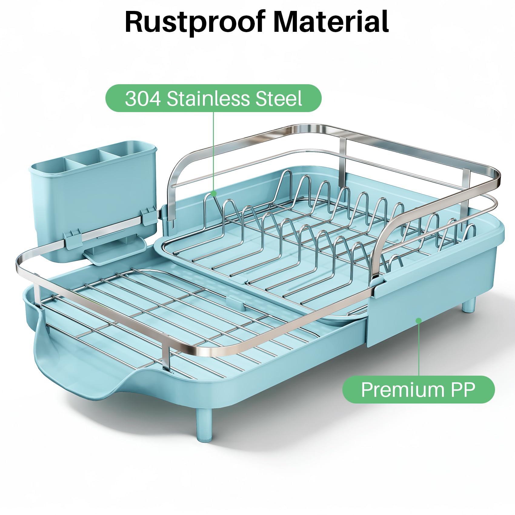 Expandable Dish Drying Rack for Kitchen Counter