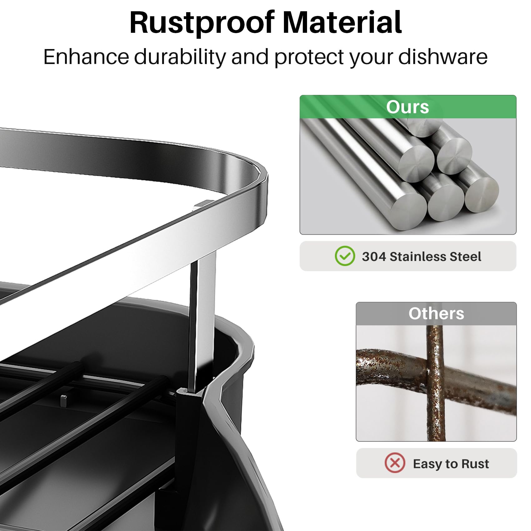 Expandable Dish Drying Rack for Kitchen Counter
